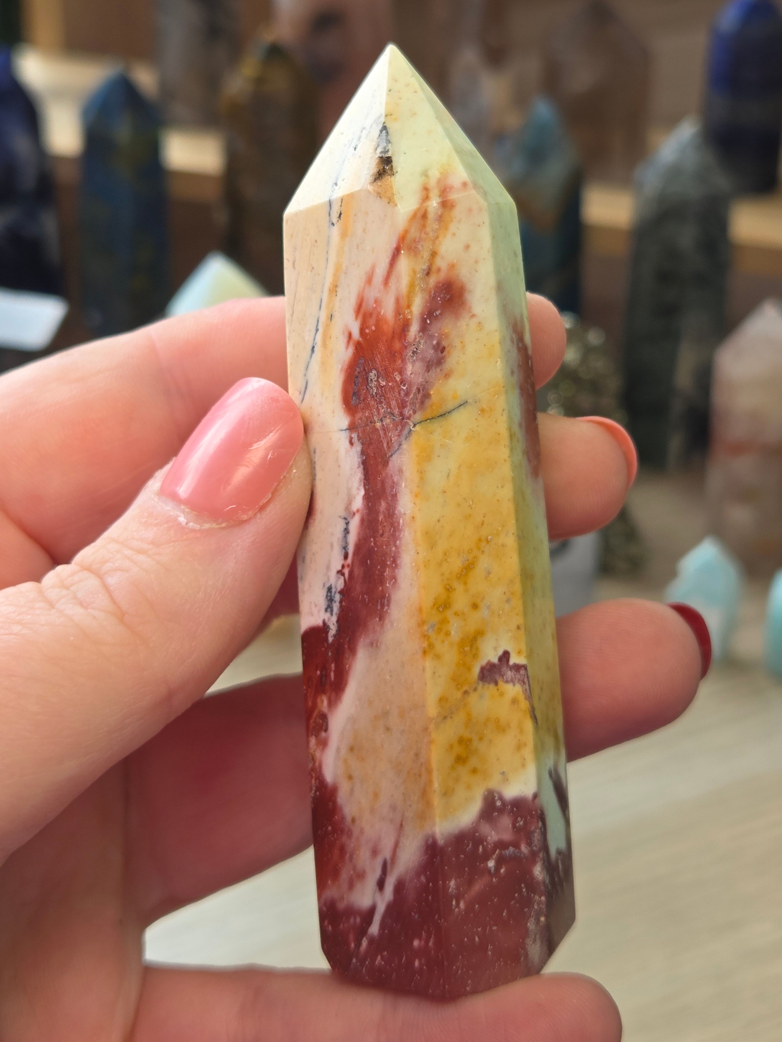 Beautiful  petrified wood crystal tower