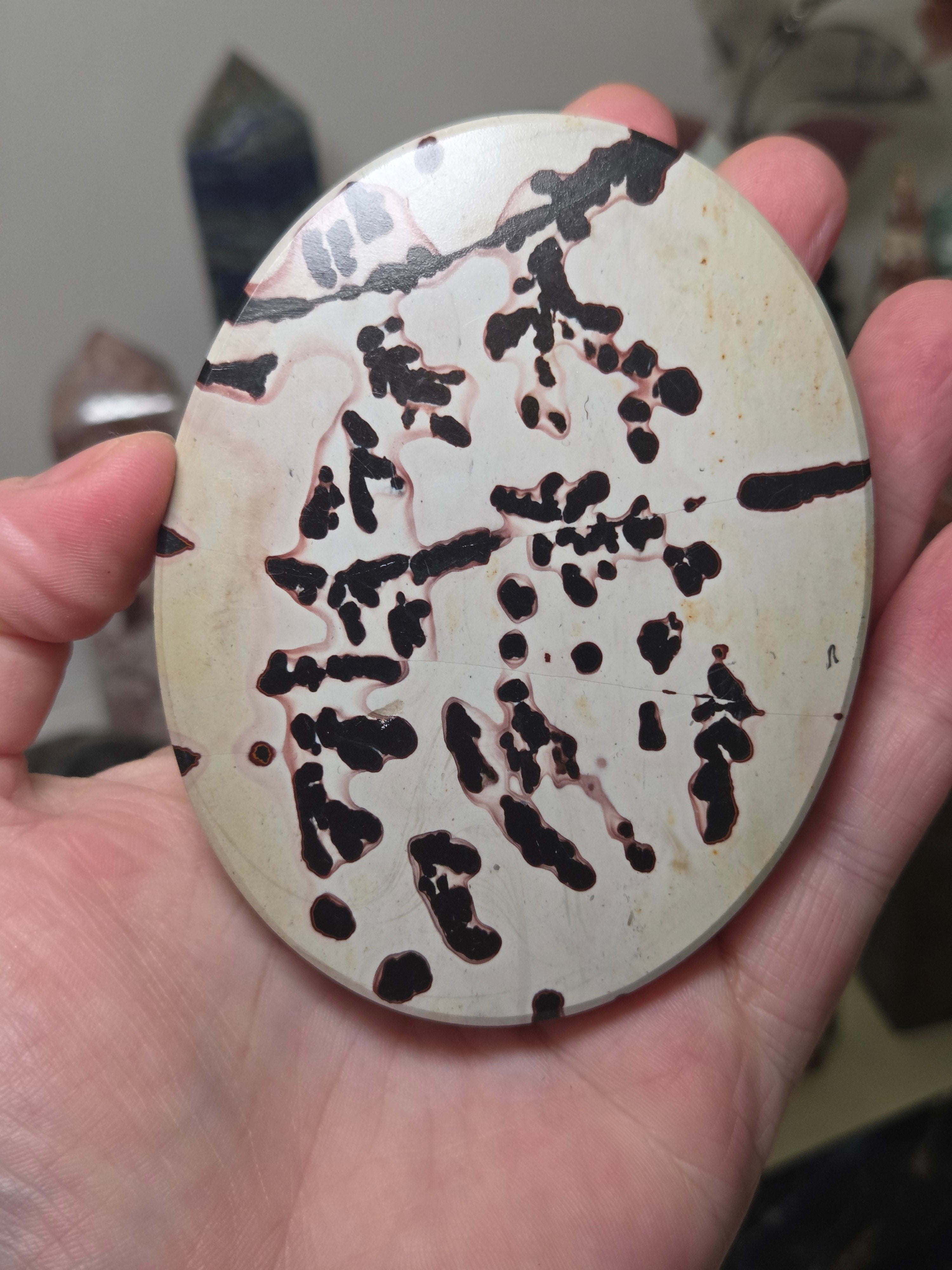 Picture jasper crystal slice