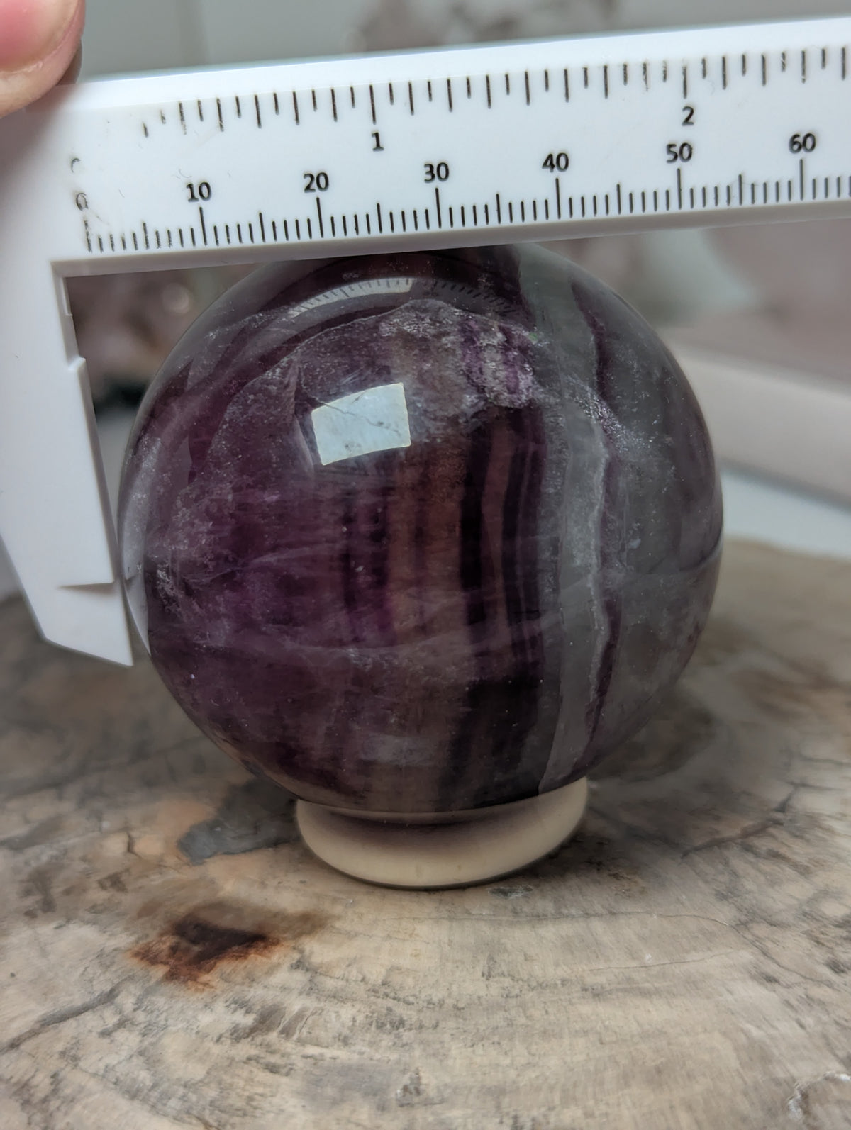 Fluorite crystal sphere