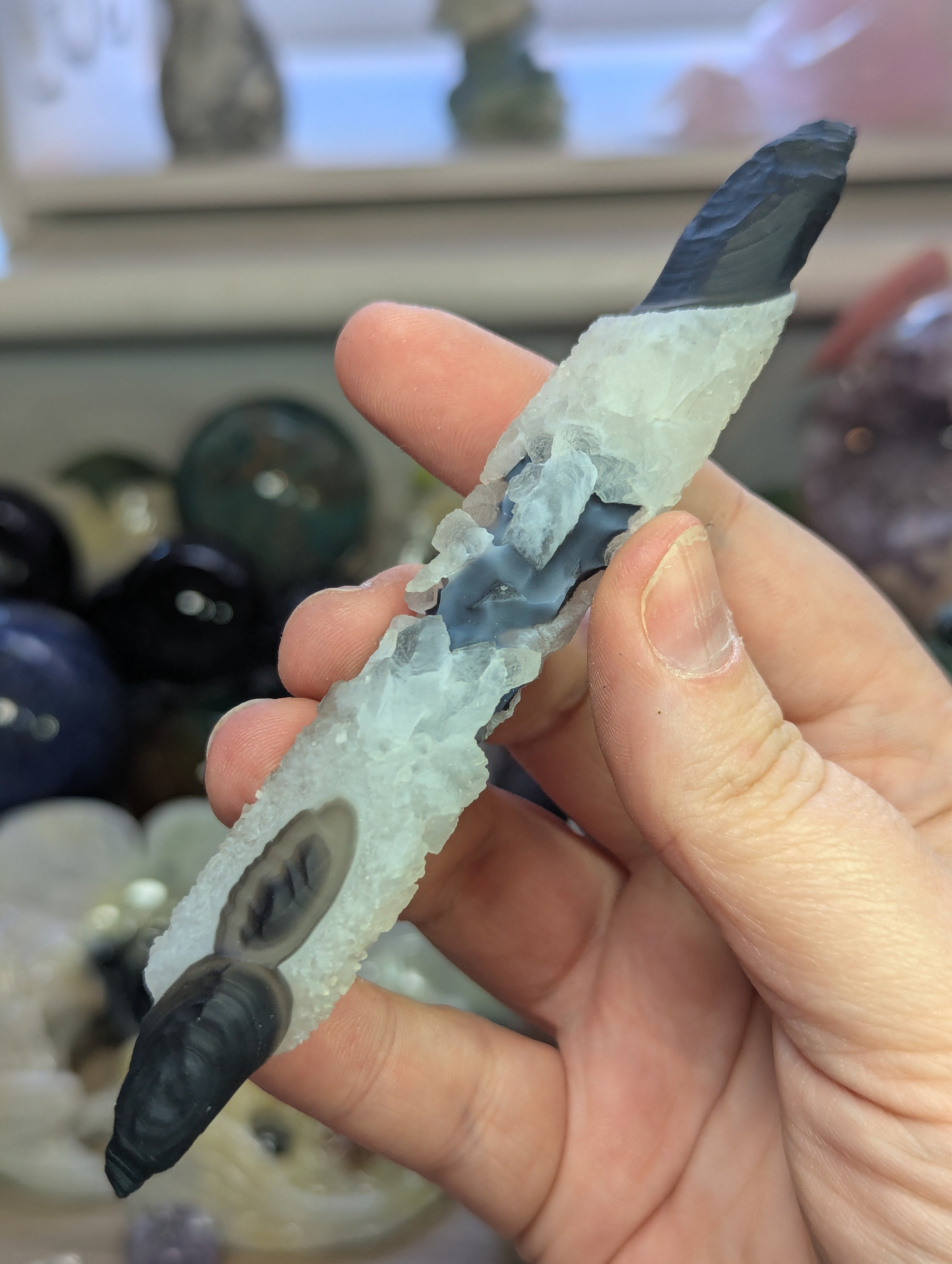 Gobi agate crystal wand