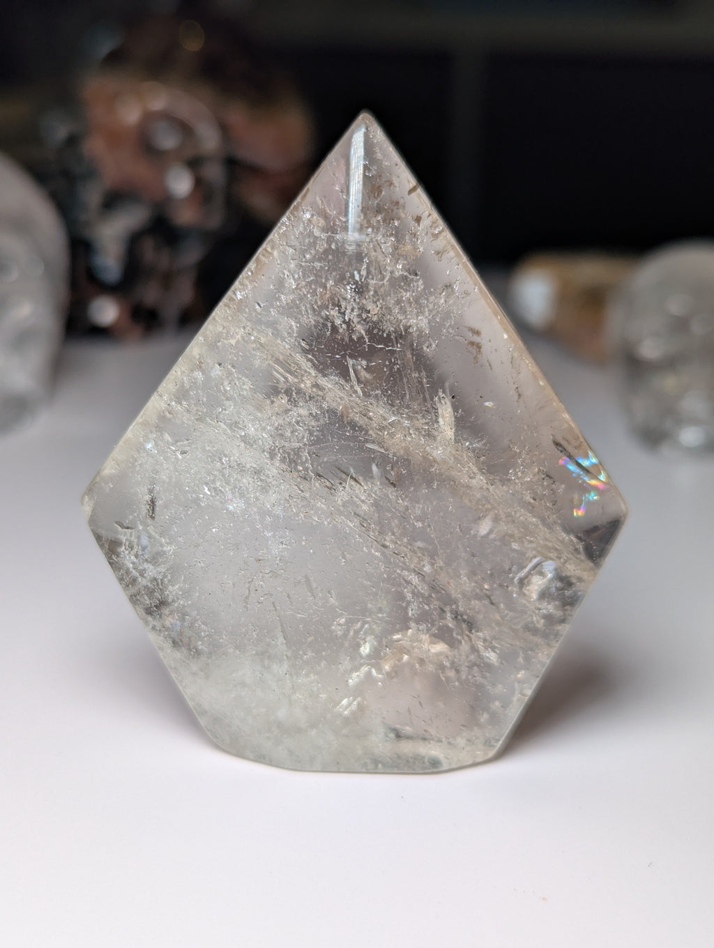 Clear quartz diamond Tear drop