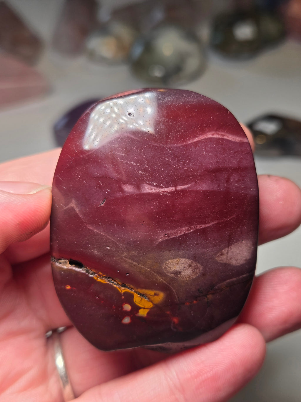Mookaite crystal Palm stone