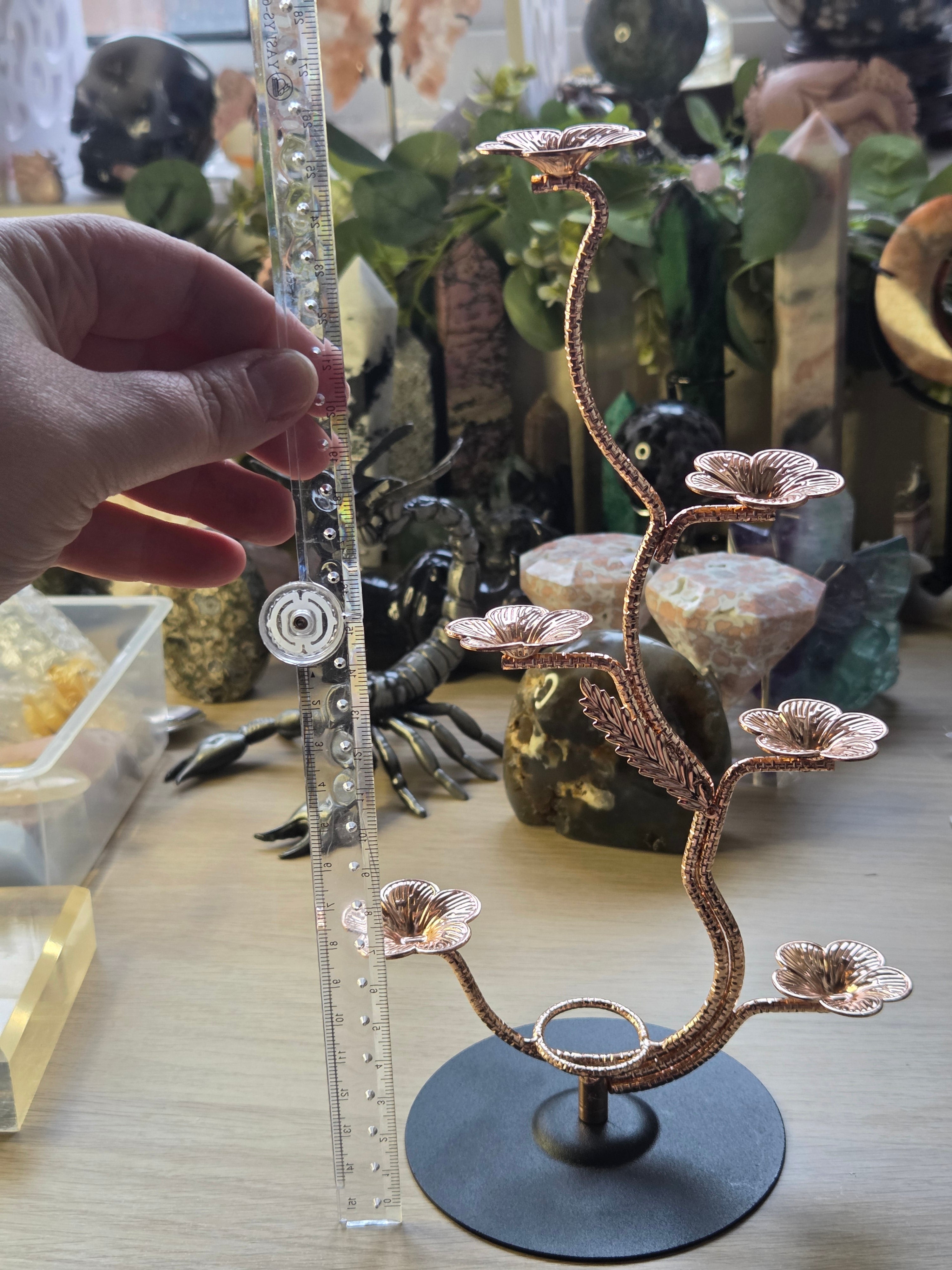Rose gold sphere stand
