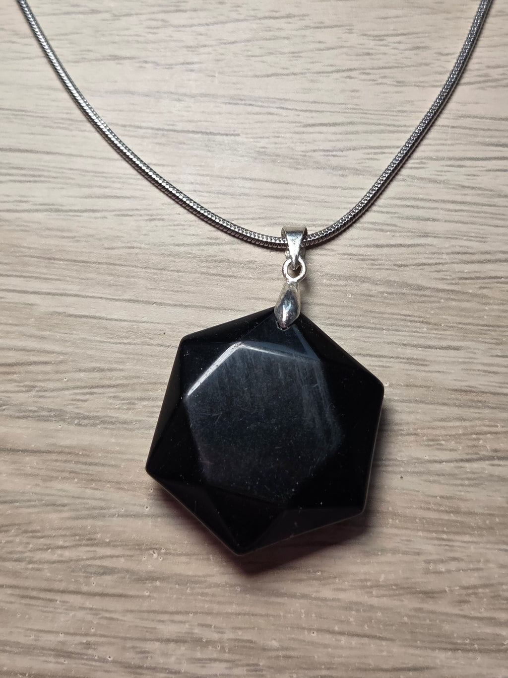 Obsidian crystal handmade necklace
