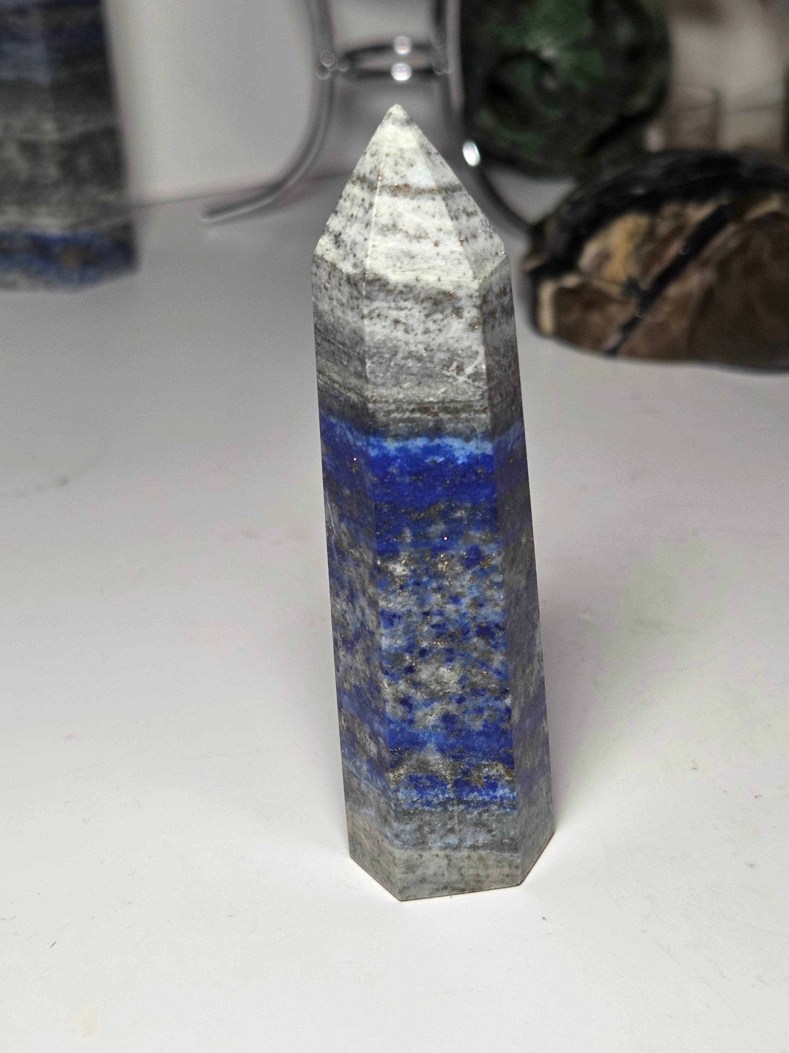High quality crystal lapis Lazuli crystal tower