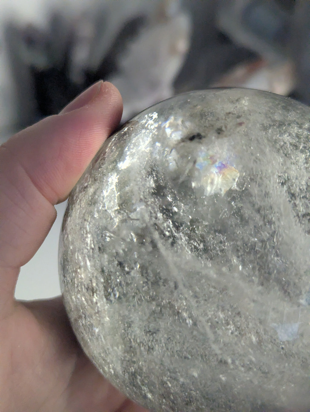 Amazing high Grade Garden quartz crystal sphere
