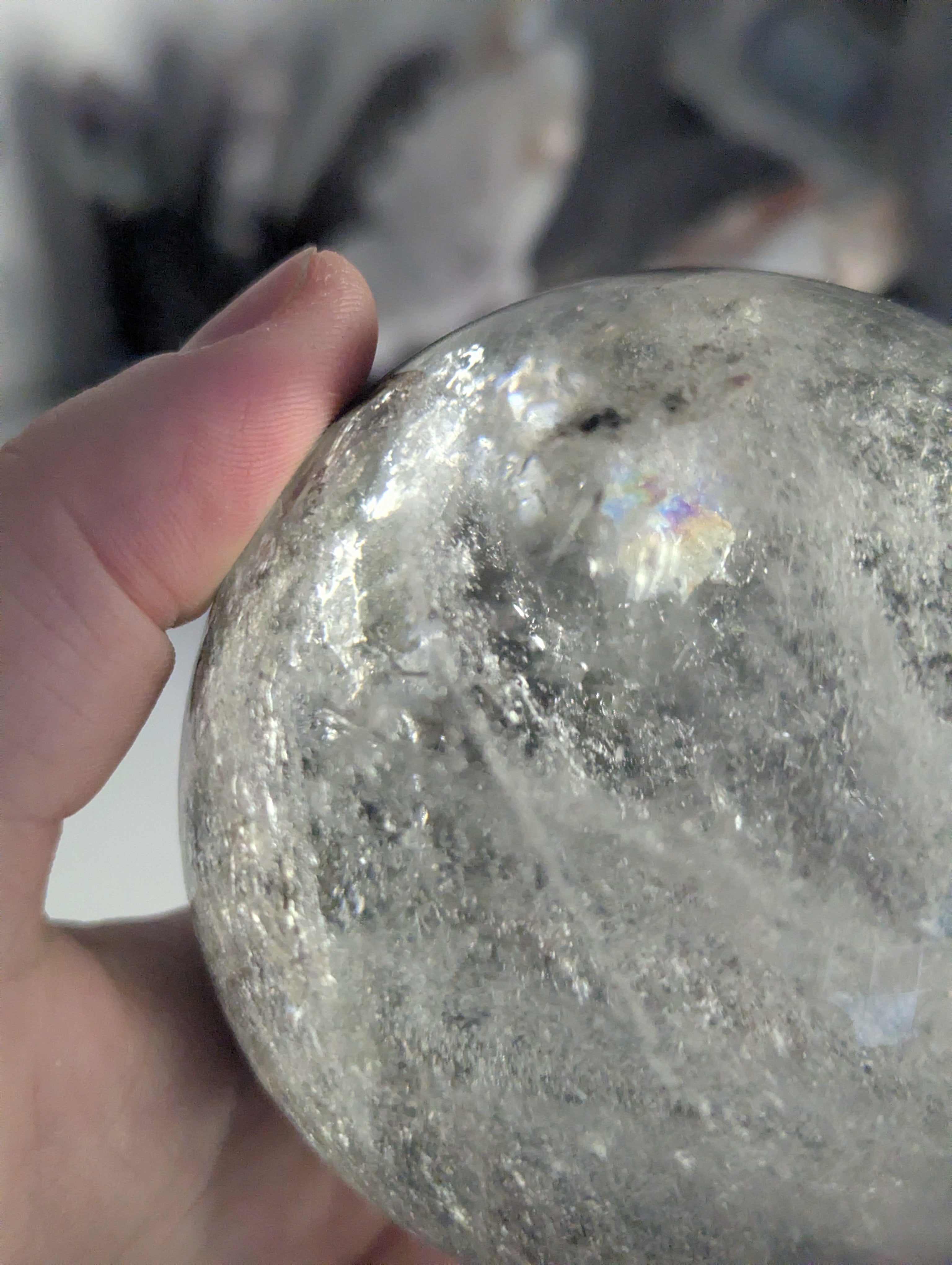 Amazing high Grade Garden quartz crystal sphere