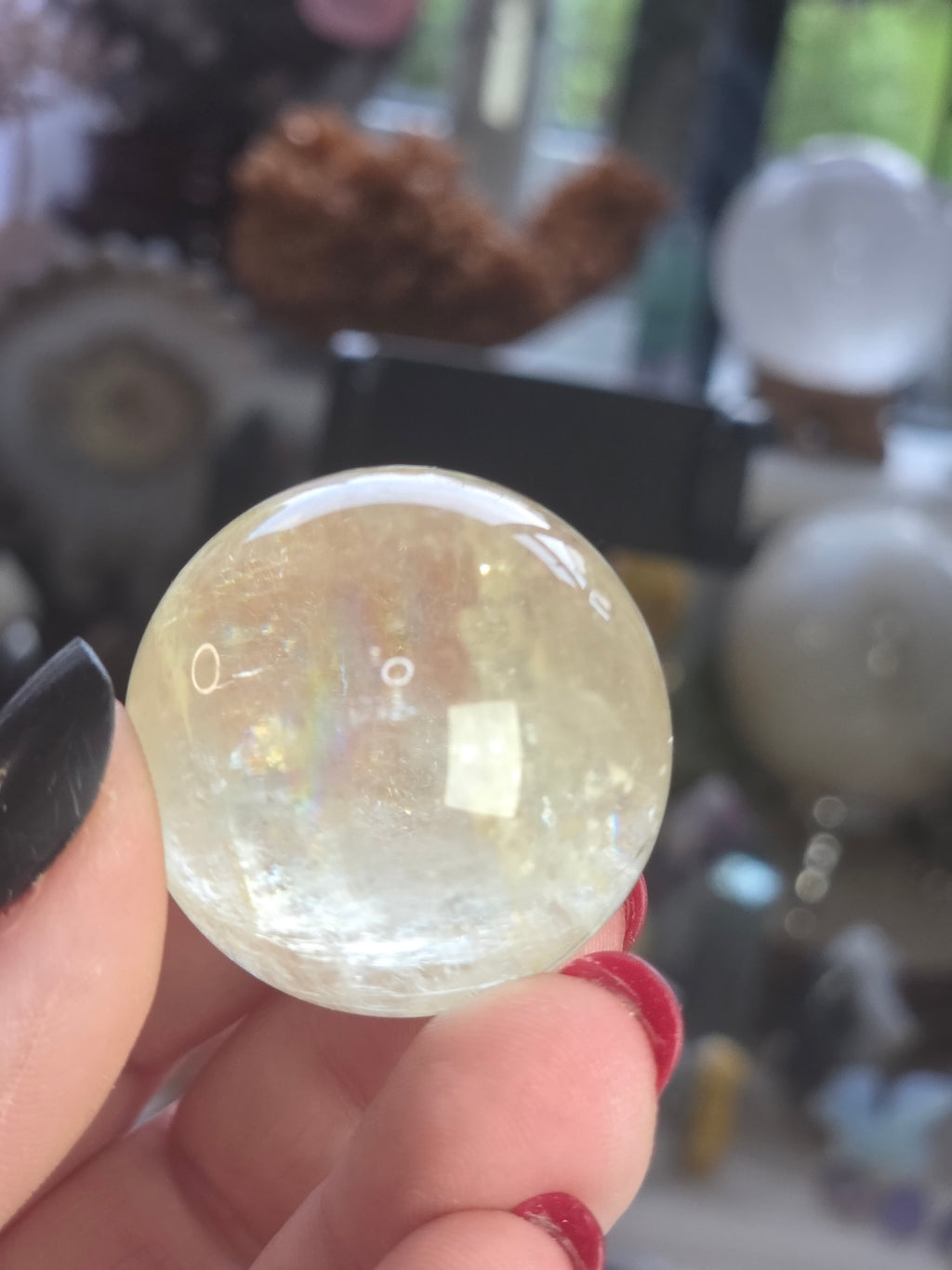Small Citrine crystal sphere