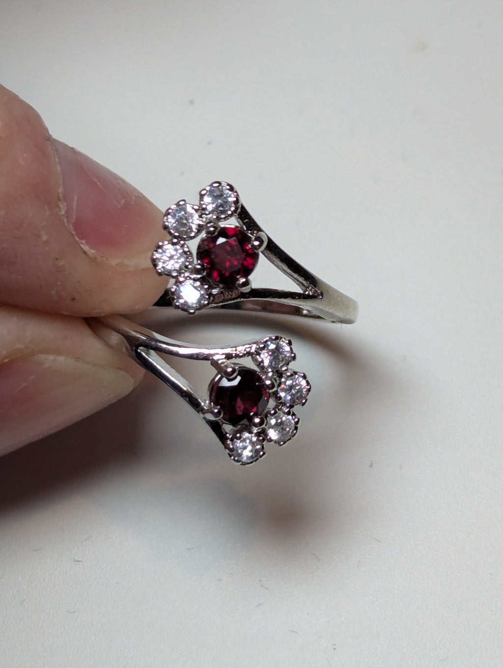 Ruby 1 Carrot diamond Adjustable ring