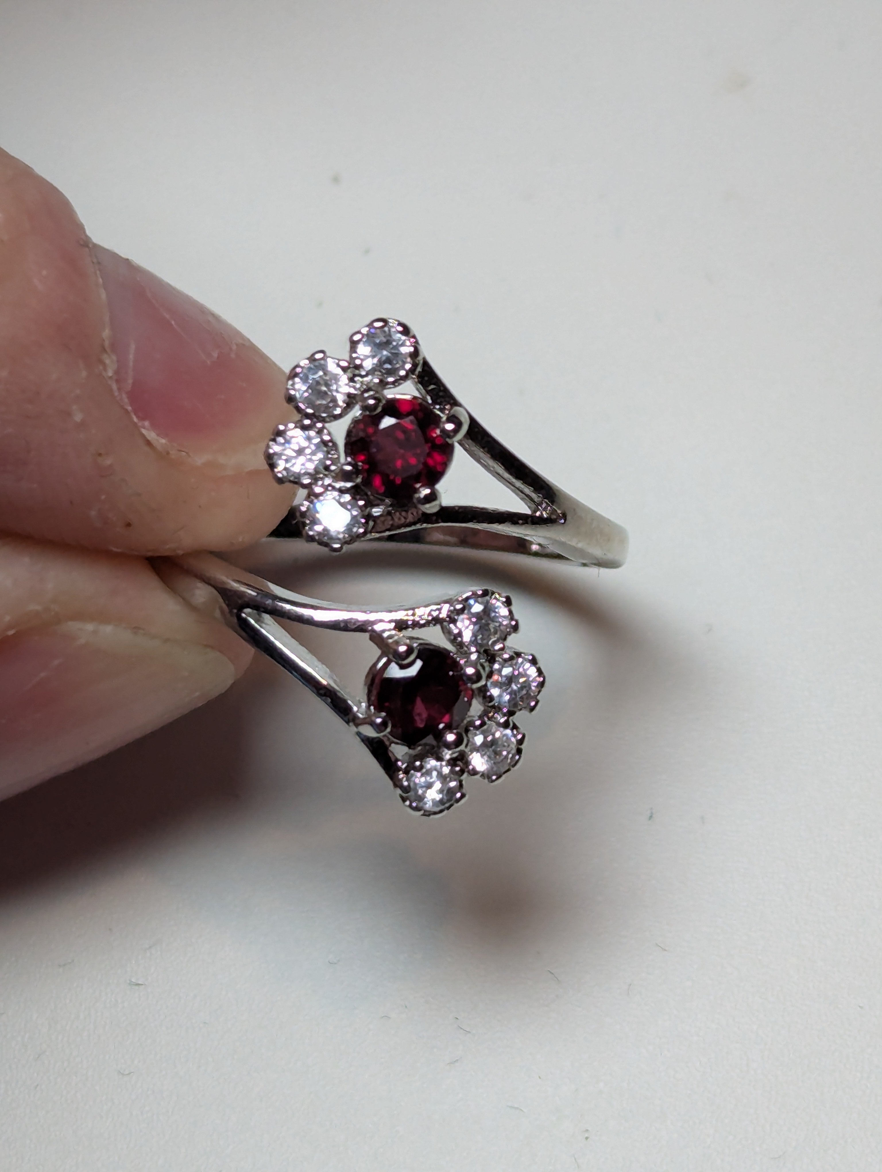 Ruby 1 Carrot diamond Adjustable ring