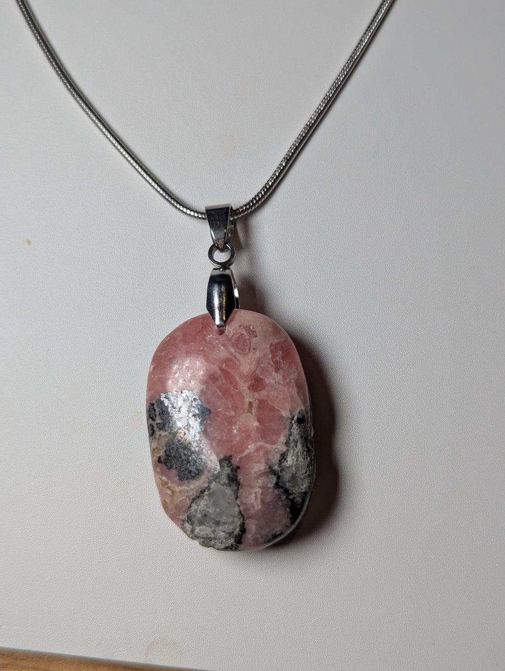 Rhodochrosite crystal handmade necklace
