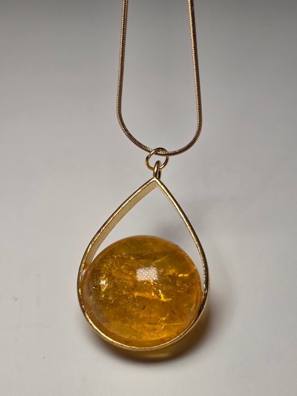 Citrine crystal handmade necklace