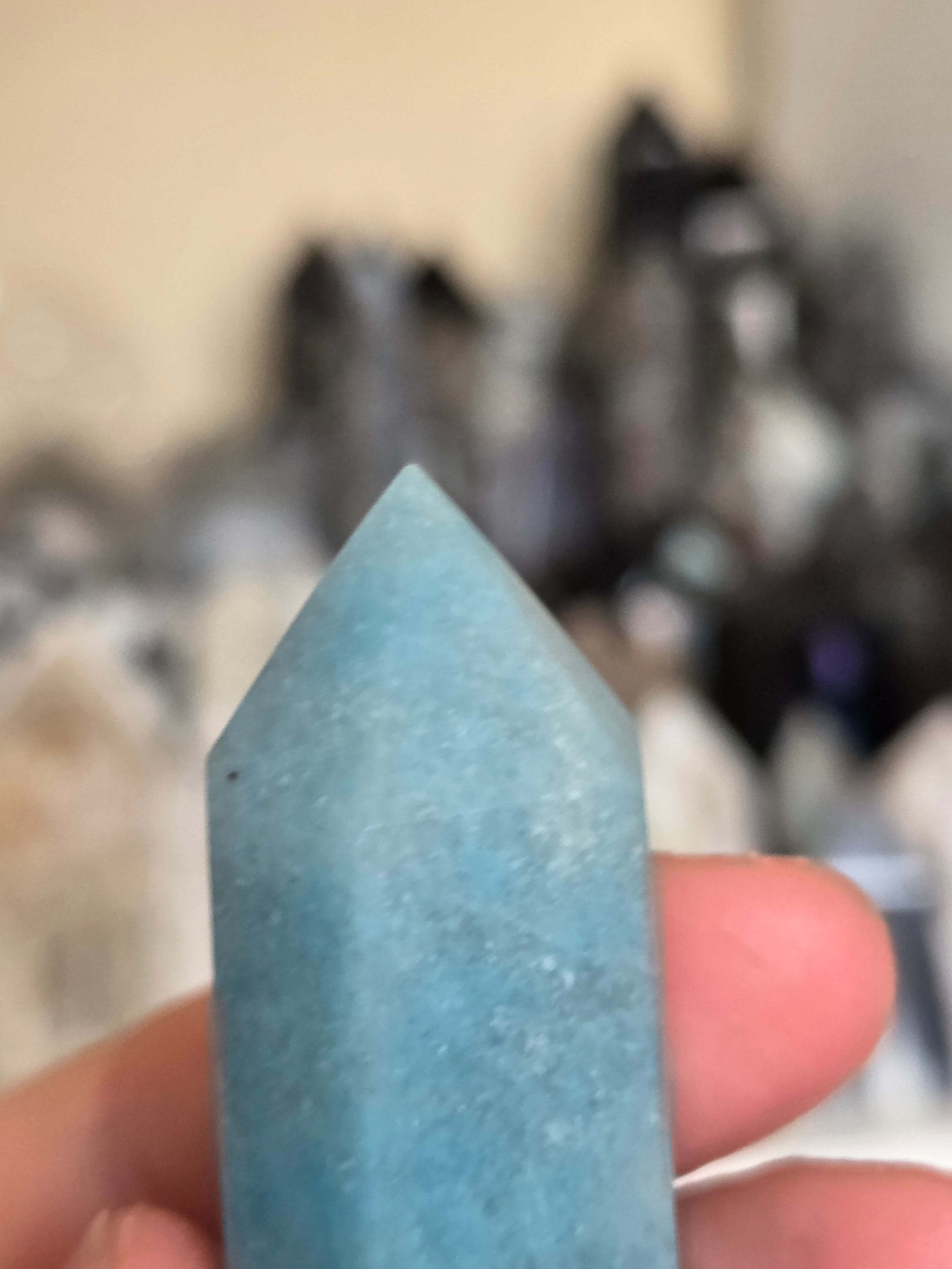 Trolite crystal tower carving