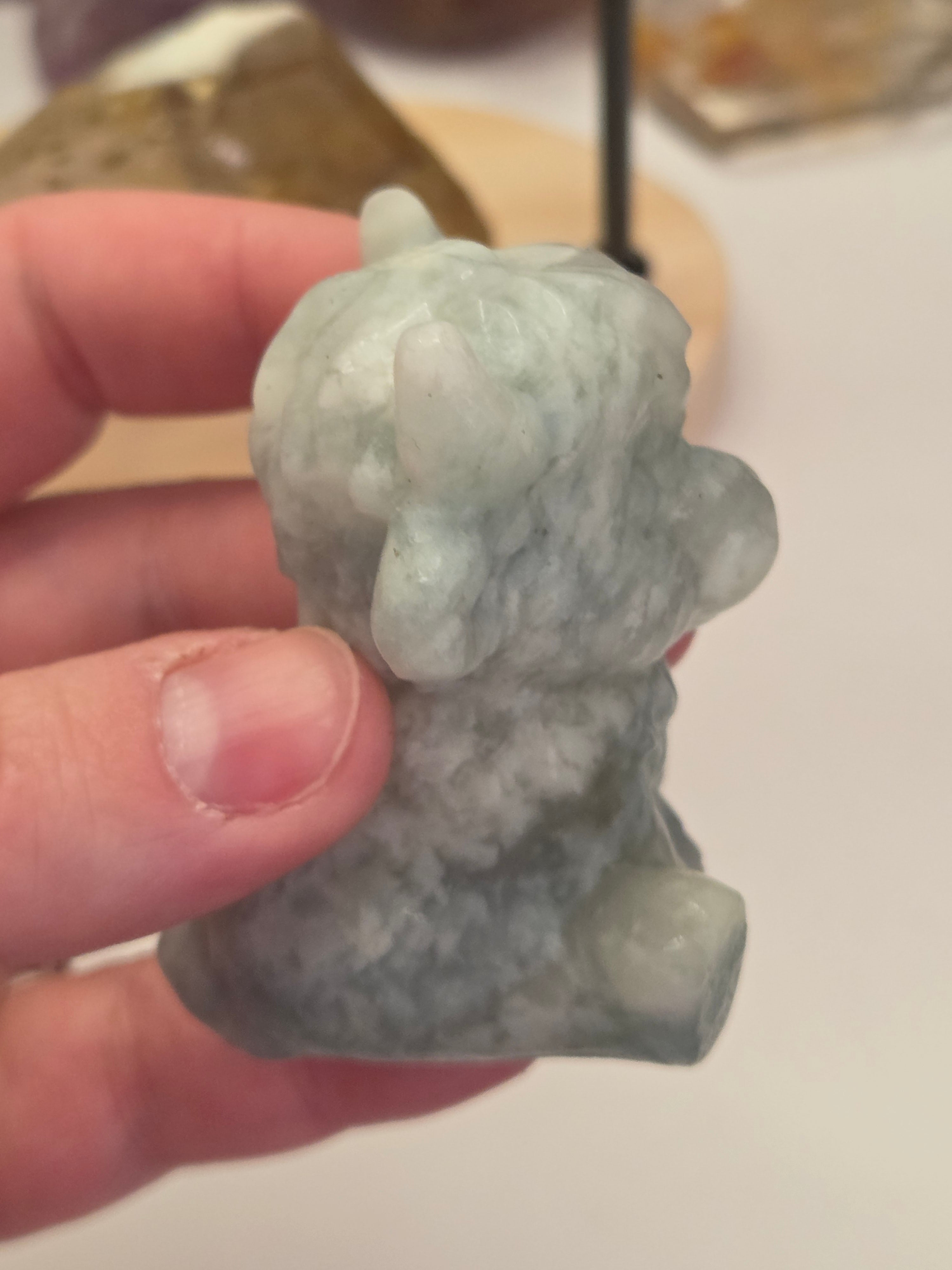 Highland cow carving