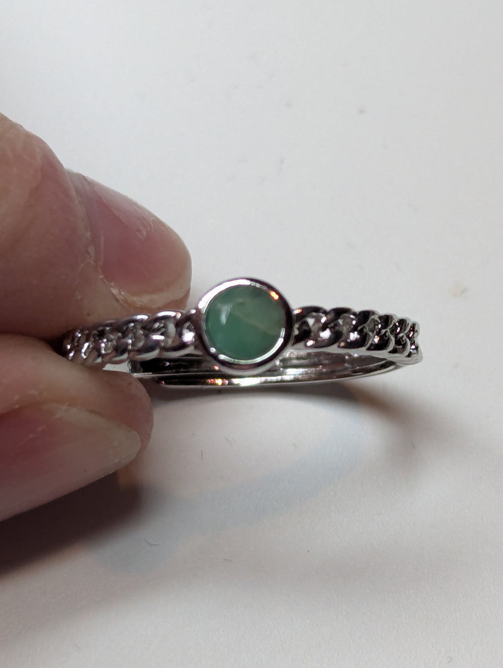 Green Aventurine crystal Adjustable ring