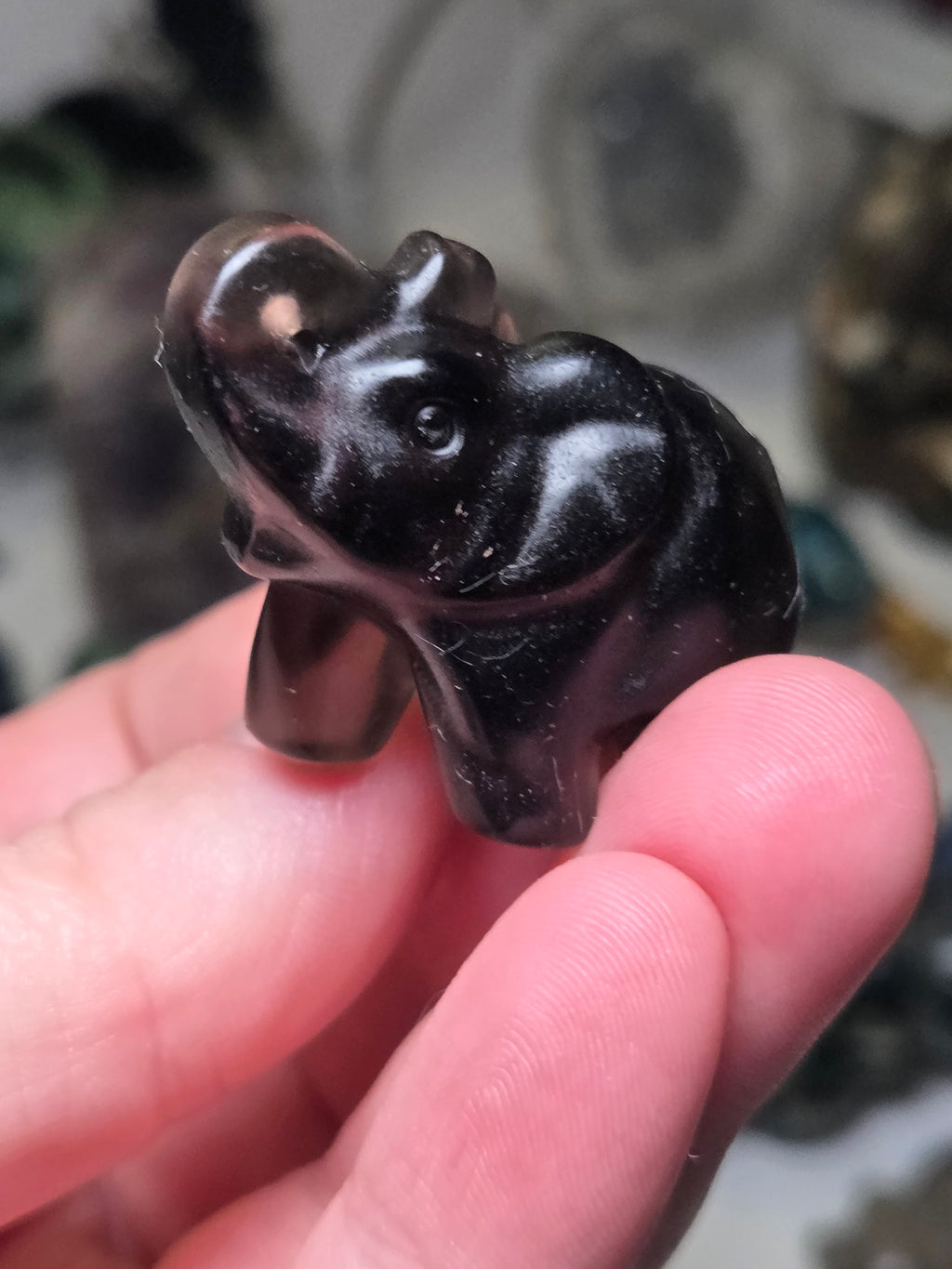 Crystal Elephant carving