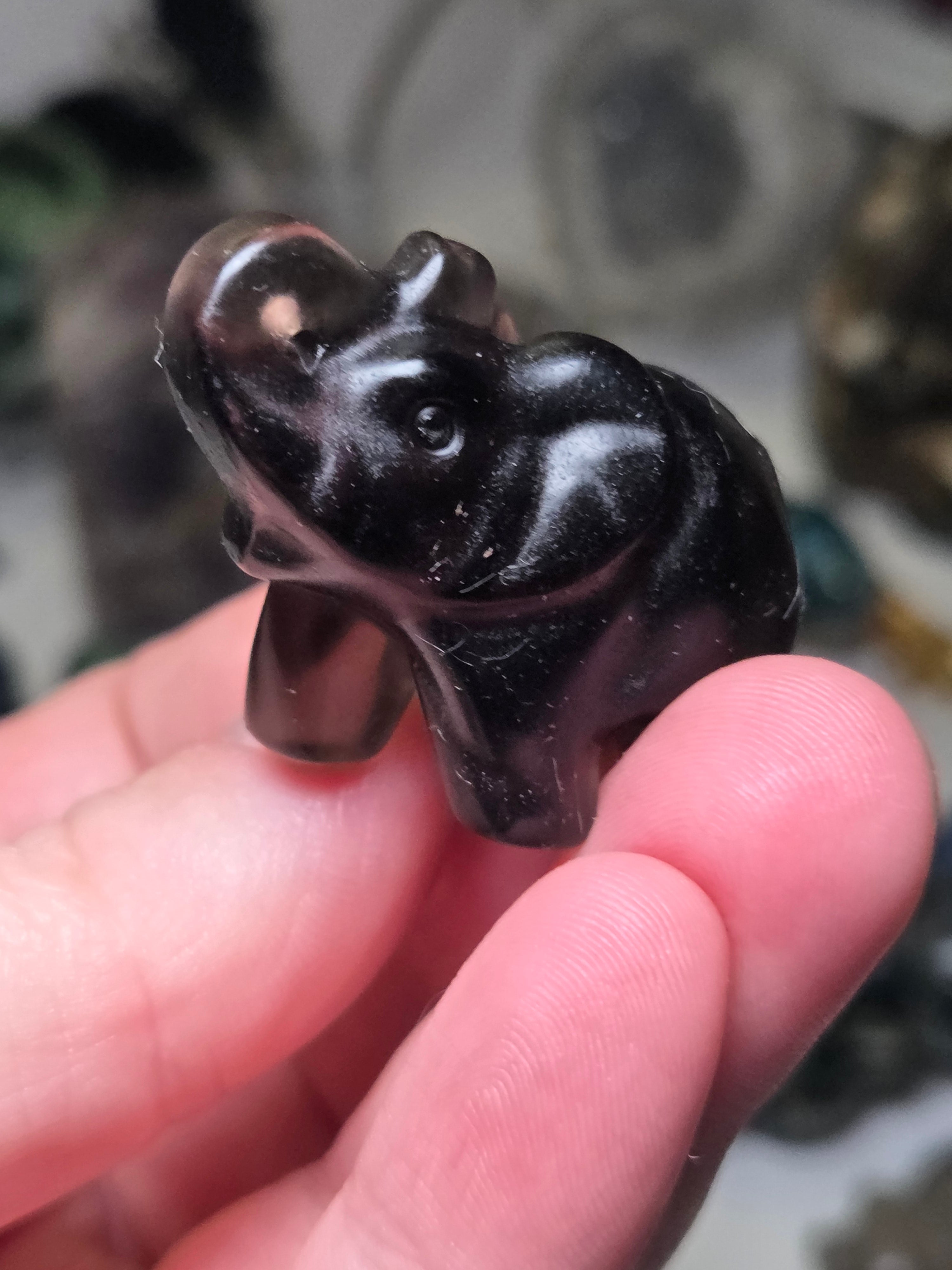 Crystal Elephant carving