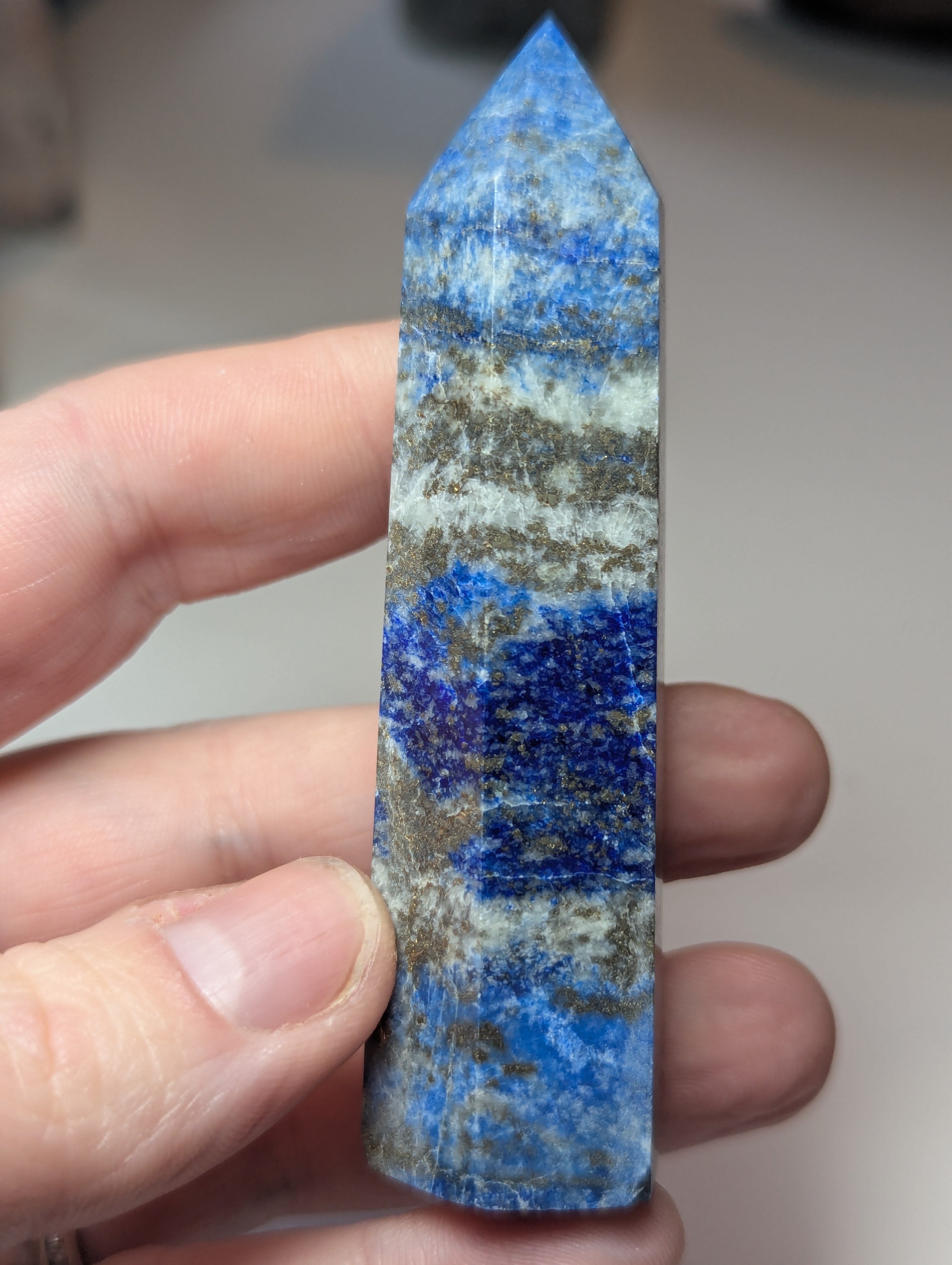 Lapis lazuli crystal tower