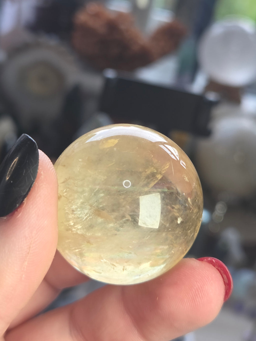Small Citrine crystal sphere