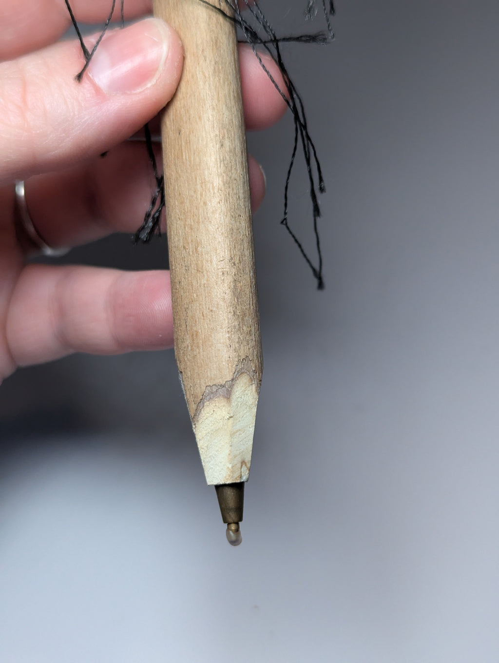 Clear quartz crystal pen