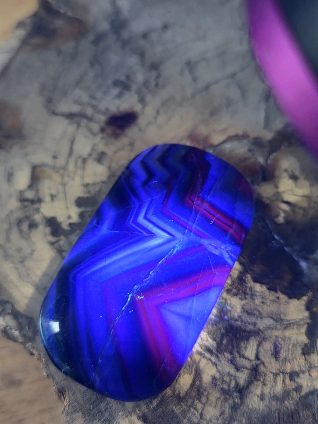 Rose flourite crystal palm stone