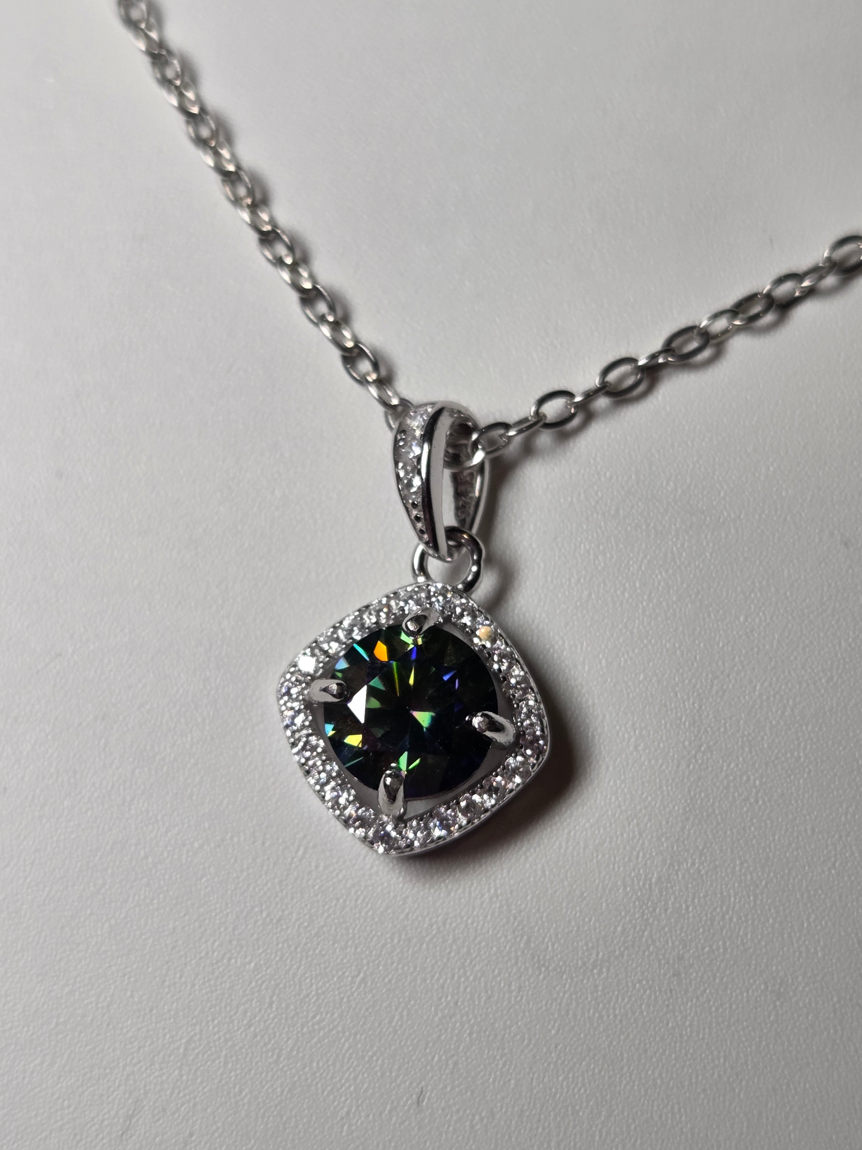 Moissanite diamond necklace