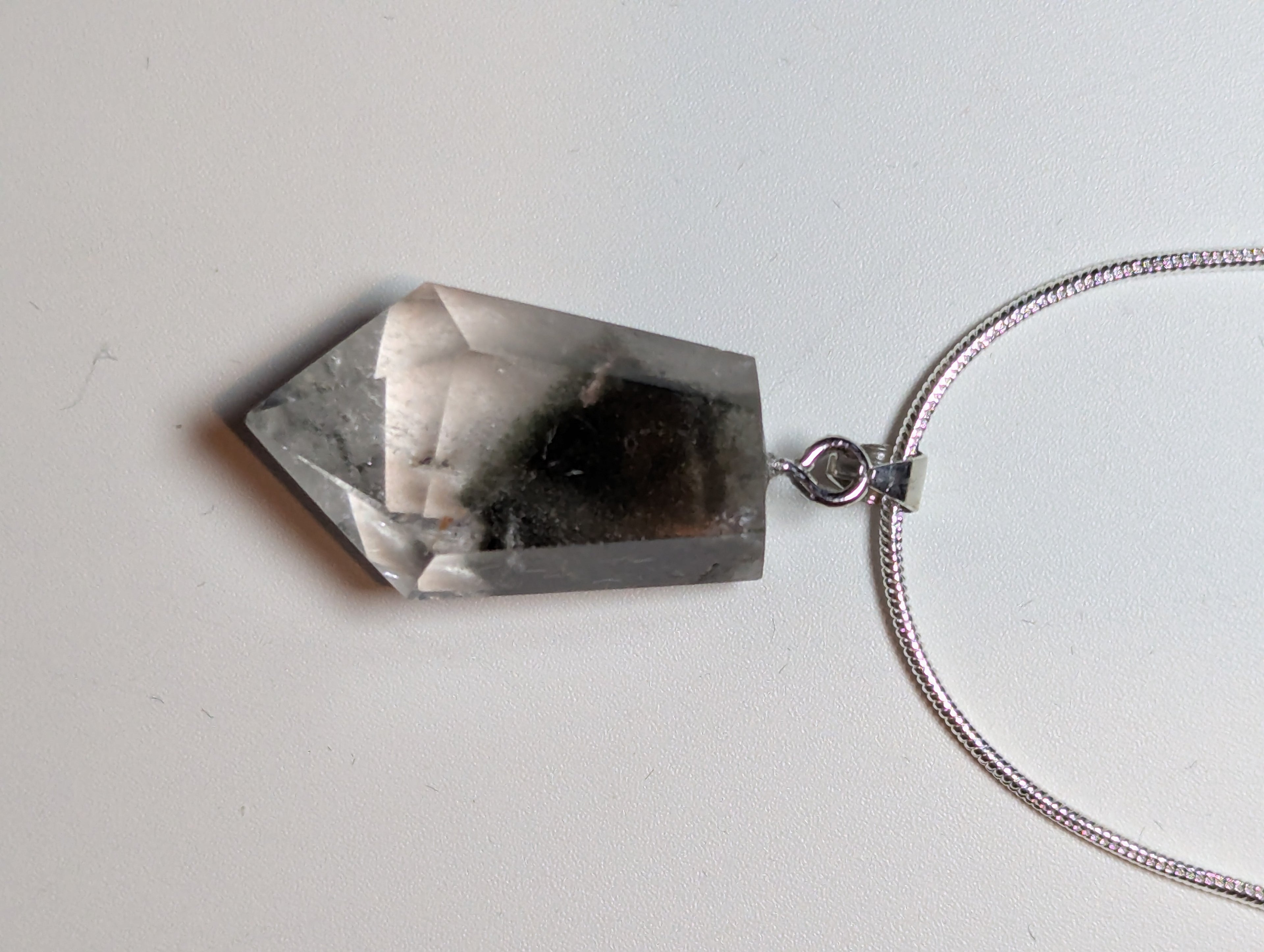 Garden quartz crystal handmade necklace