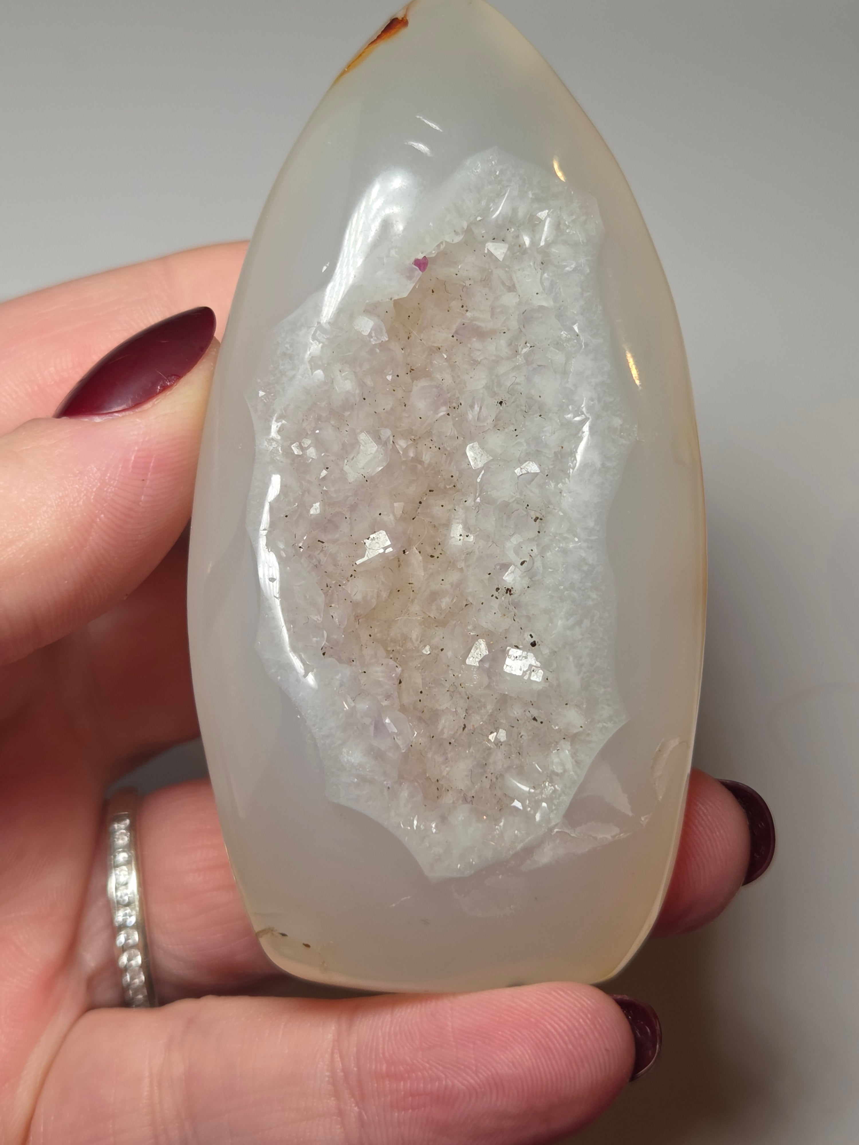 Beautiful Large Duzy crystal Agate freeform
