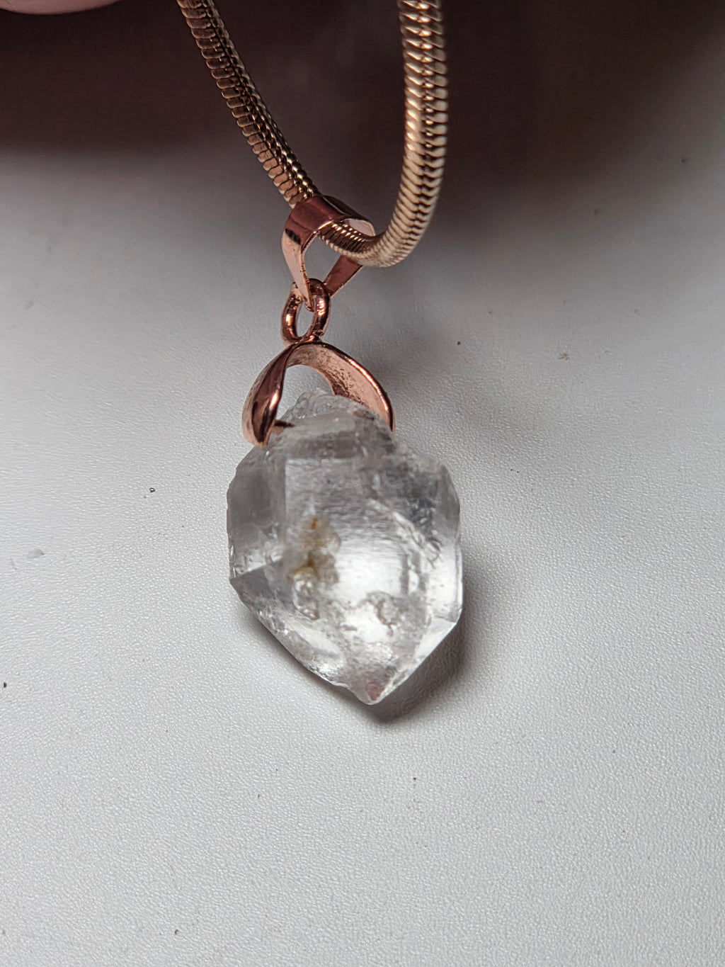 Grade AAA clear quartz crystal handmade necklace wire wrap