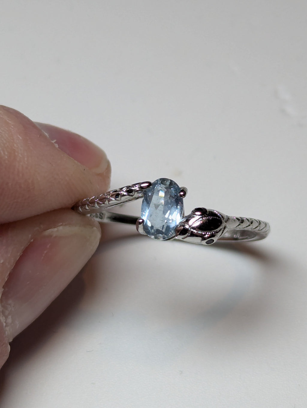 Aquamarine 0.5carrot Adjustable ring