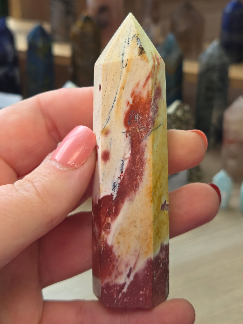Beautiful  petrified wood crystal tower
