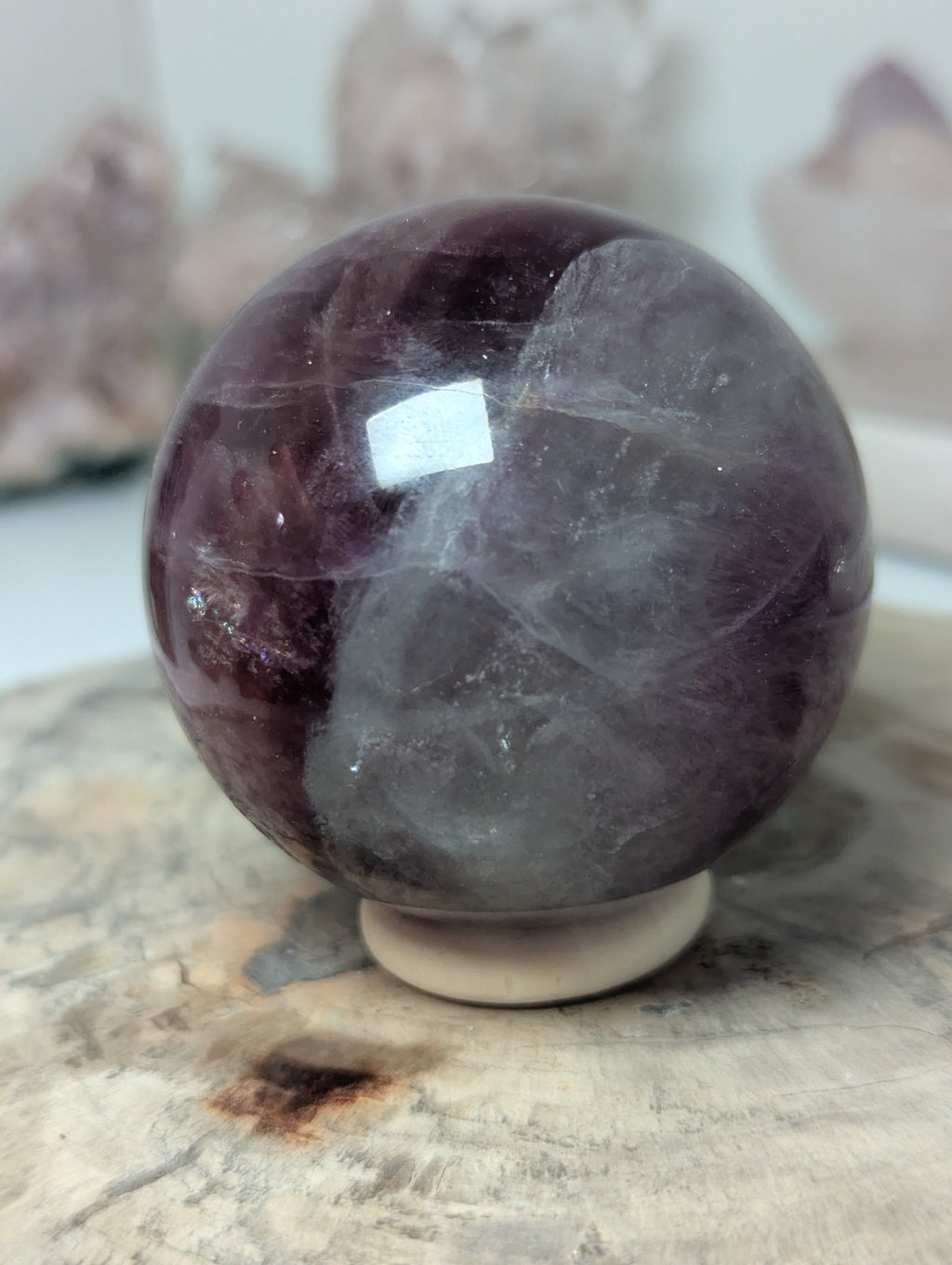 Fluorite crystal sphere