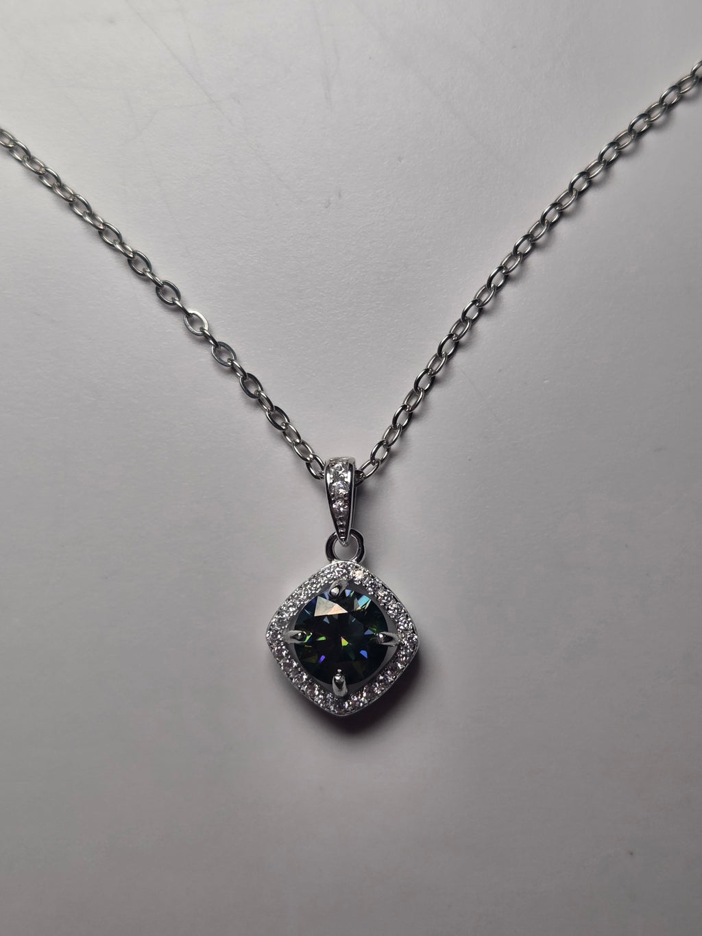 One Carrot Moissonite Diamond necklace with certificate