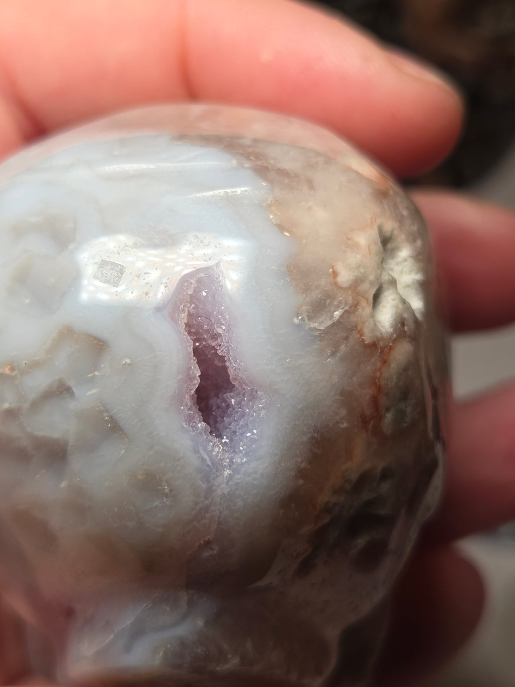 Pink Amethyst with Flowers