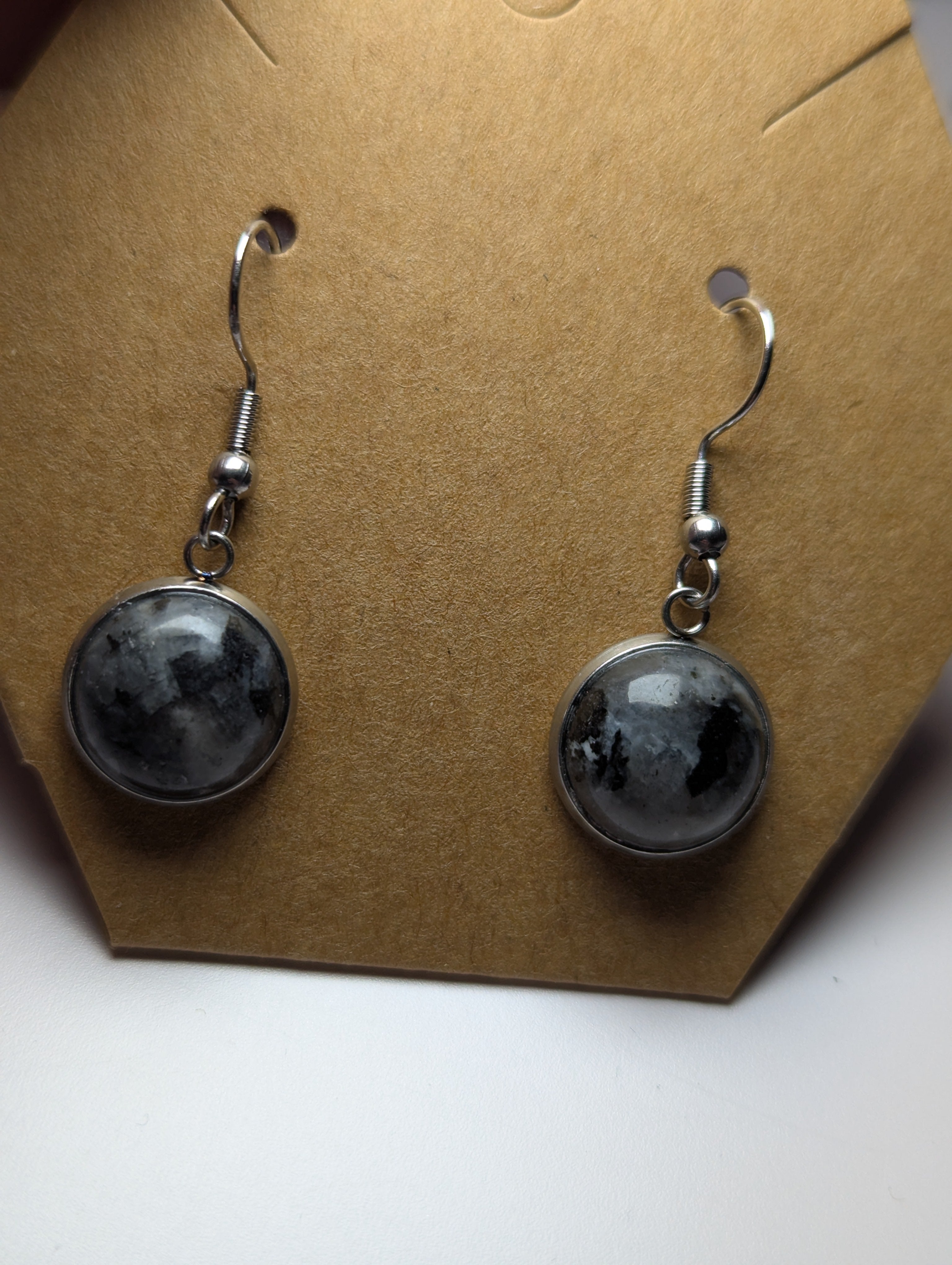 Larvakite crystal Handmade earrings