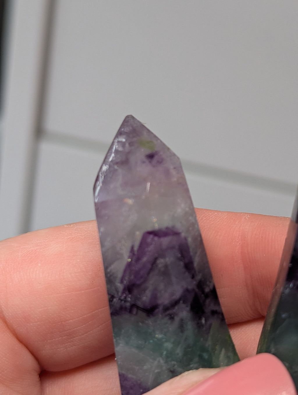 Beautiful four points Flourite crystal tower