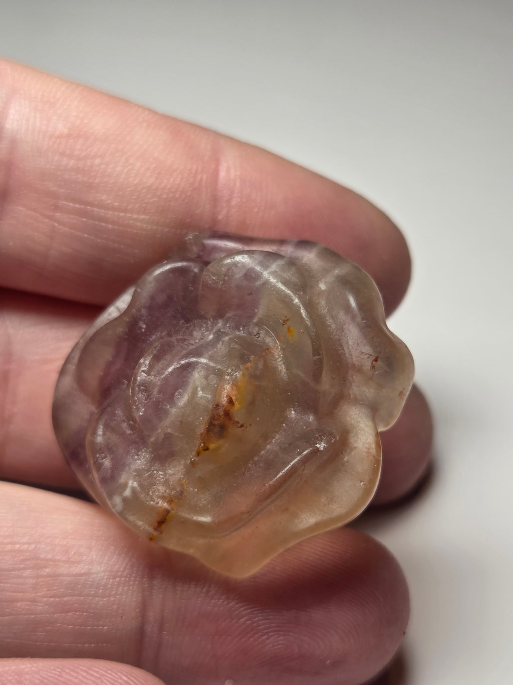 Rainbow flourite crystal flower