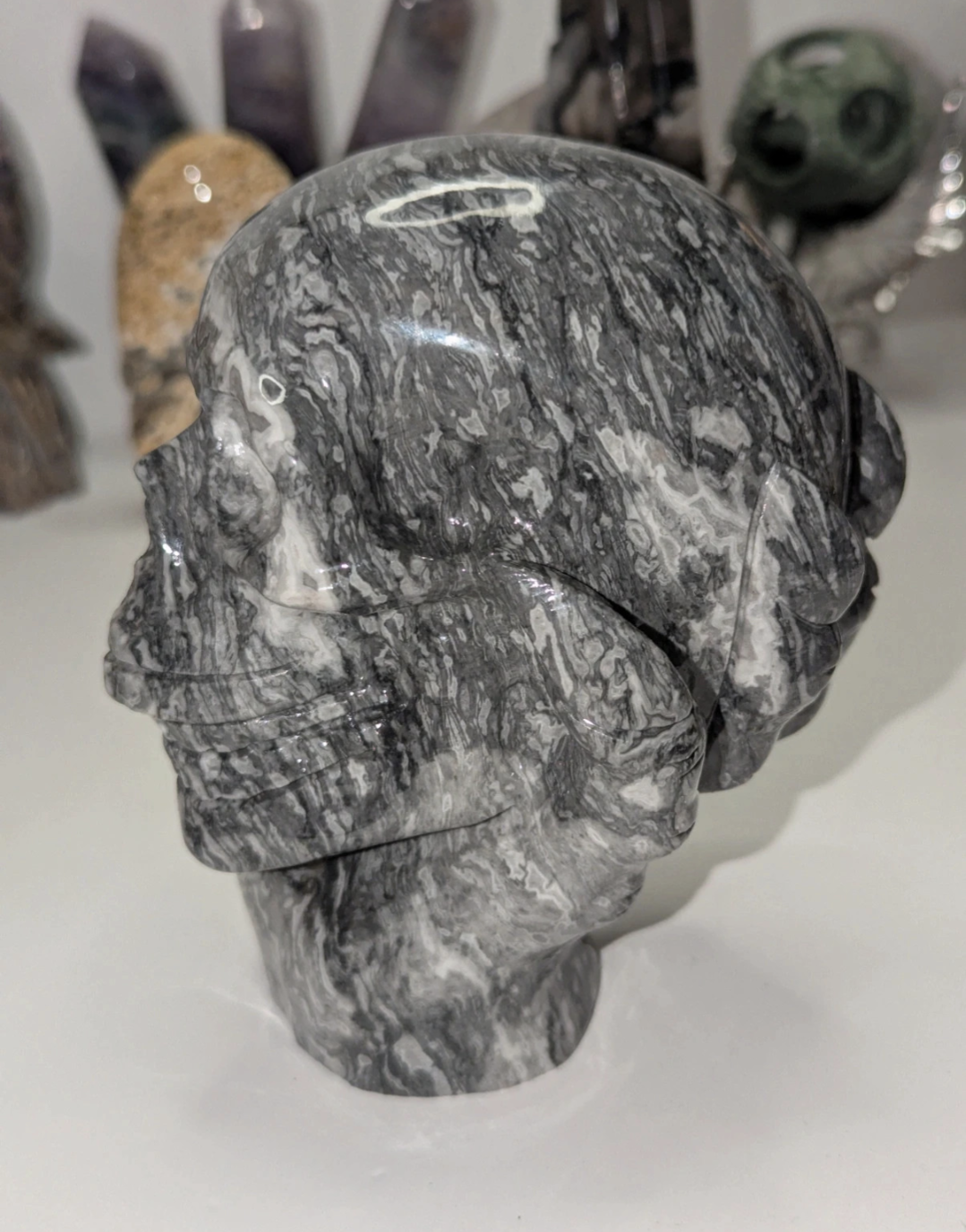 Picasso jasper skull and Claw