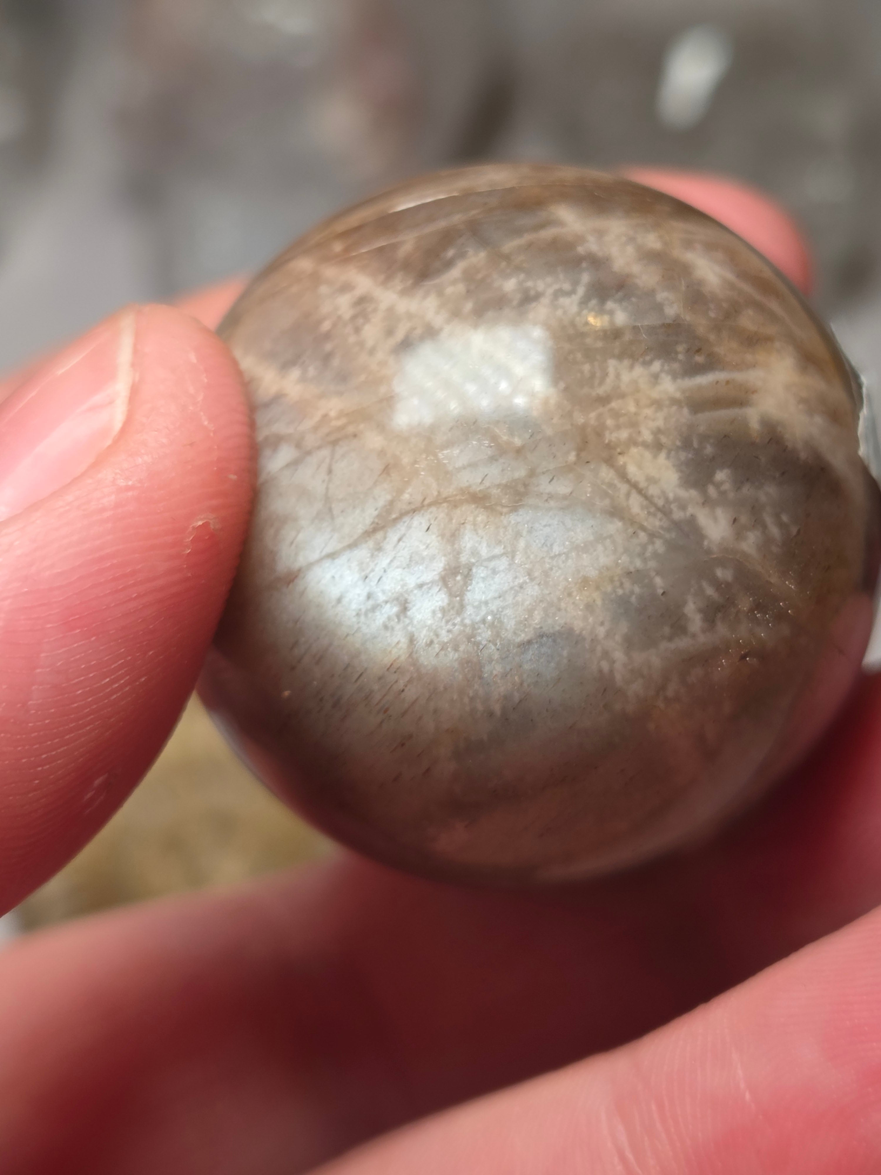 Grade A Black Moonstone with Sunstone with stand