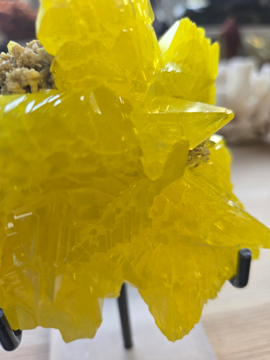 Rare Sulphur specimen with Stand