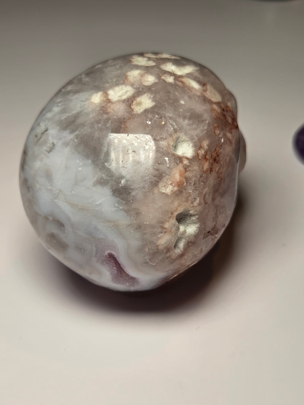 Pink Amethyst with Flowers