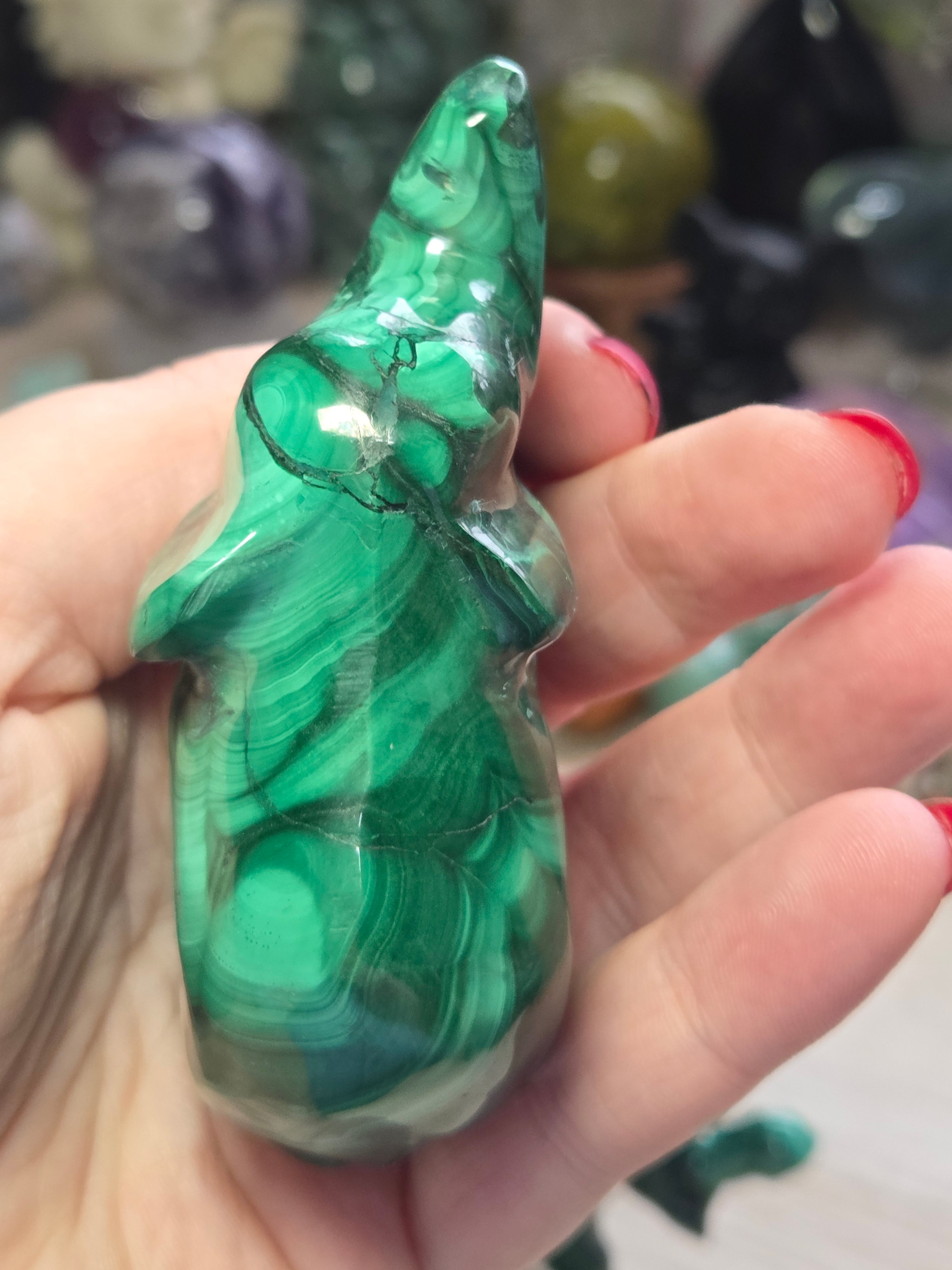 Malicite crystal animal carving