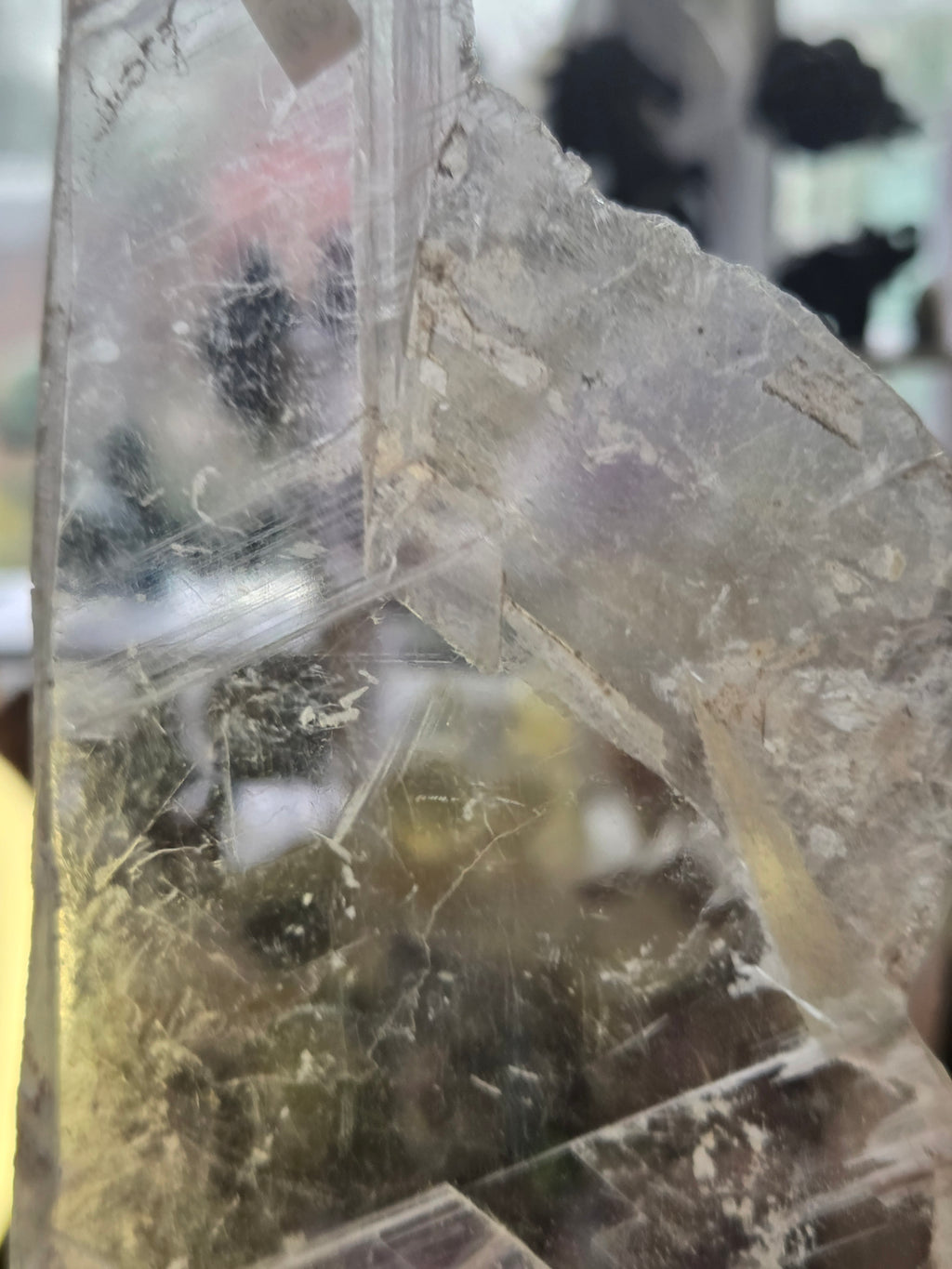 Beautiful  large  selenite crystal slice