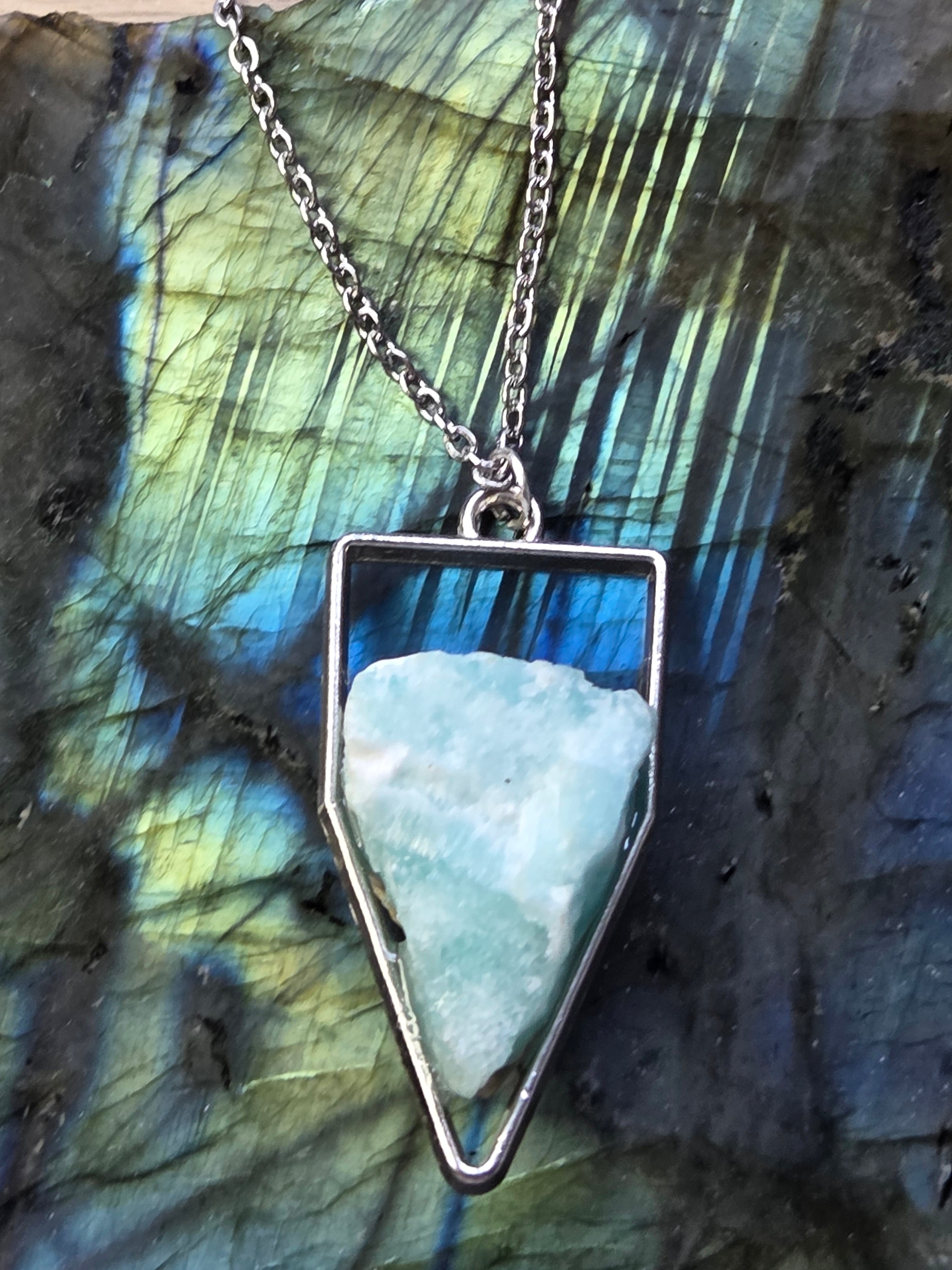Hemimorphite crystal handmade necklace