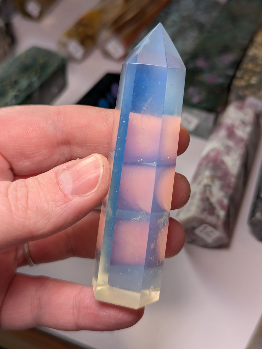 Opalite Tower carving