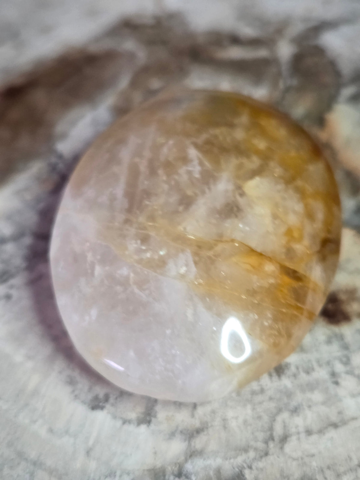 Golden healer crystal palm stone