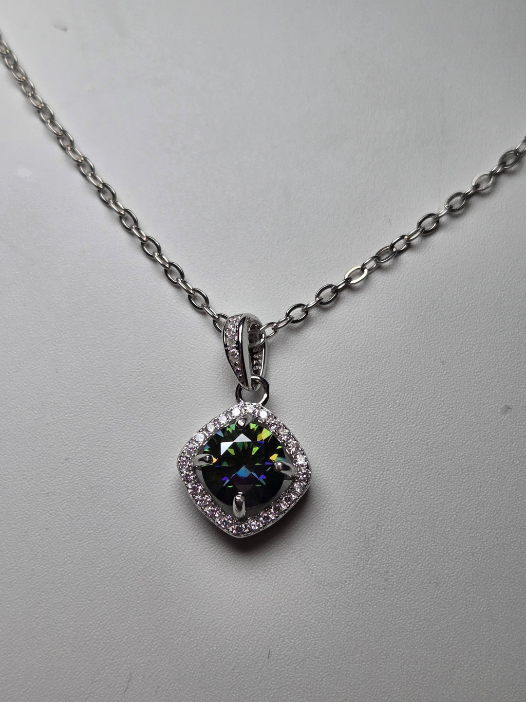 Moissanite diamond necklace