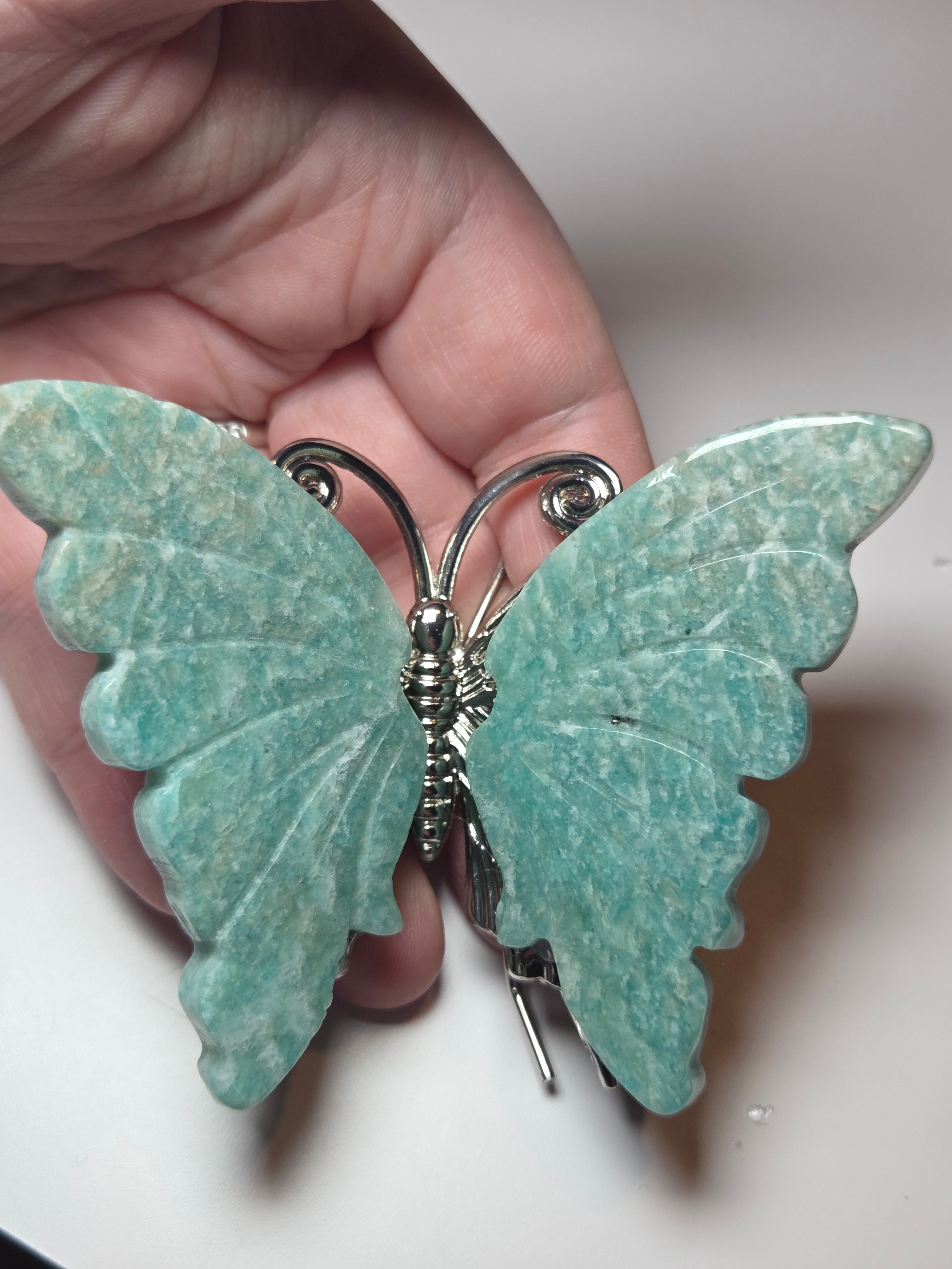 Amazonite crystal butterfly