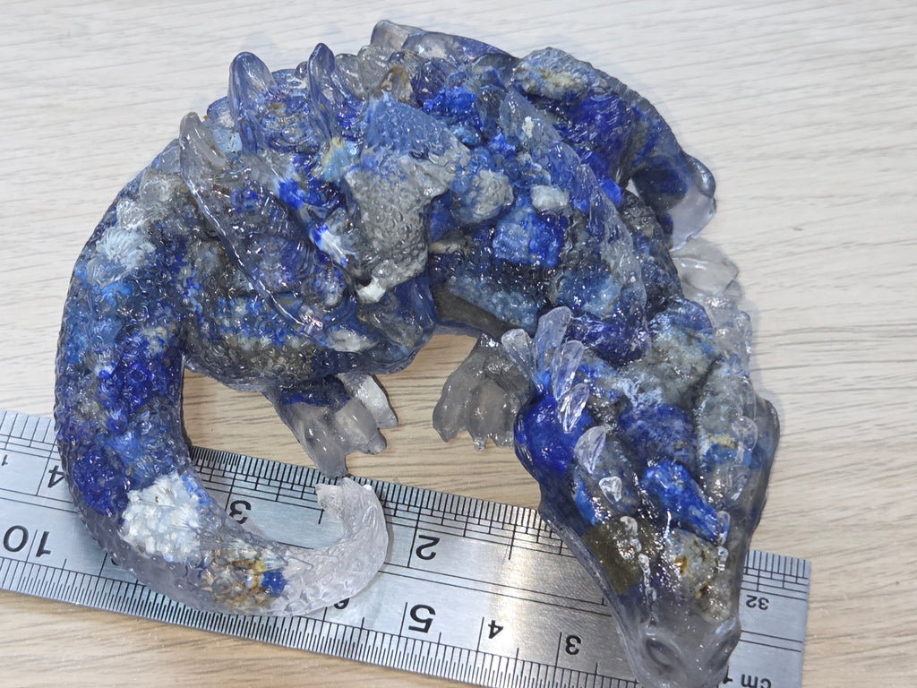Crystal chip dragon carving