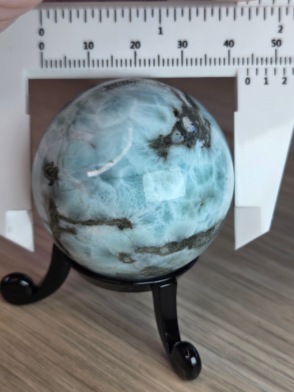 Larimar crystal sphere